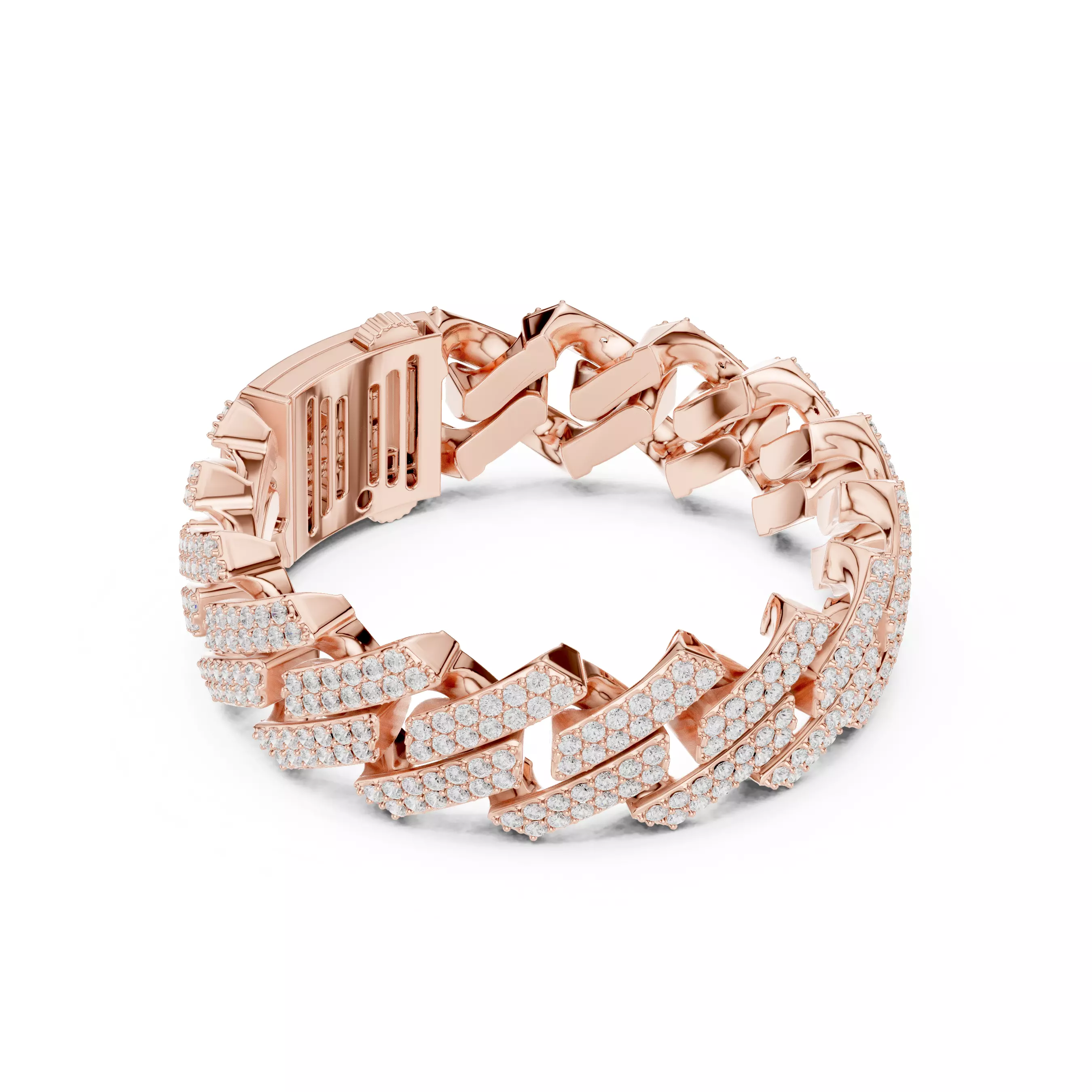 Monaco Chain Bracelet 3dm stl renders animation details 3D print model