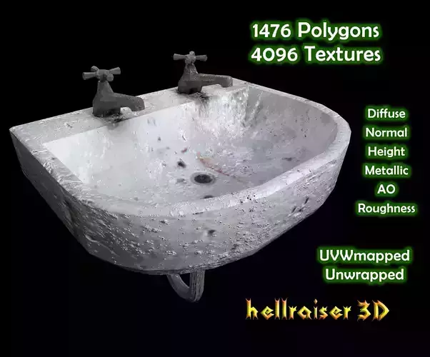 Old Sink - PBR - Dirty Textured
