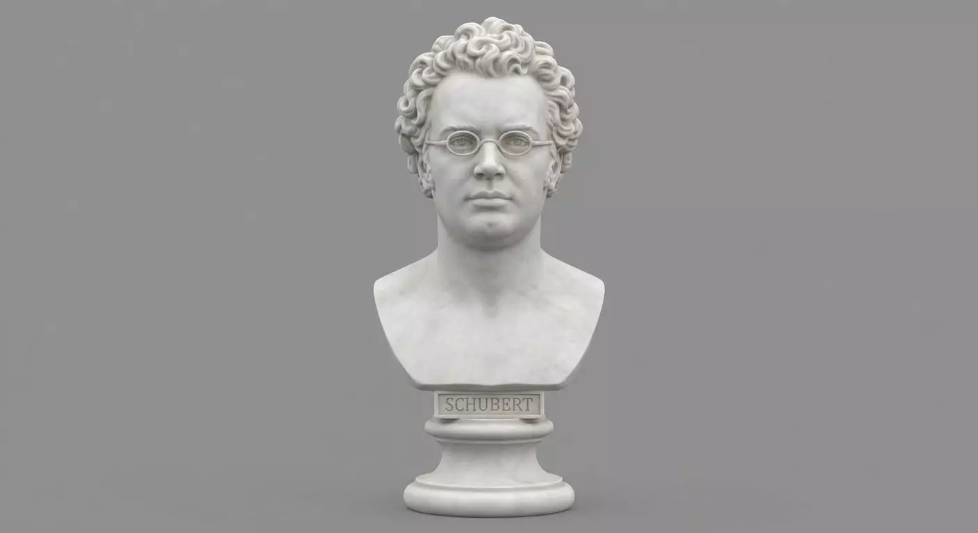 Franz Schubert Bust Sculpture STL File 3D print model
