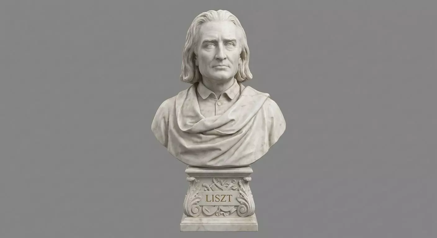 Franz Liszt Composer Bust STL Model for 3D Printing 3D print model