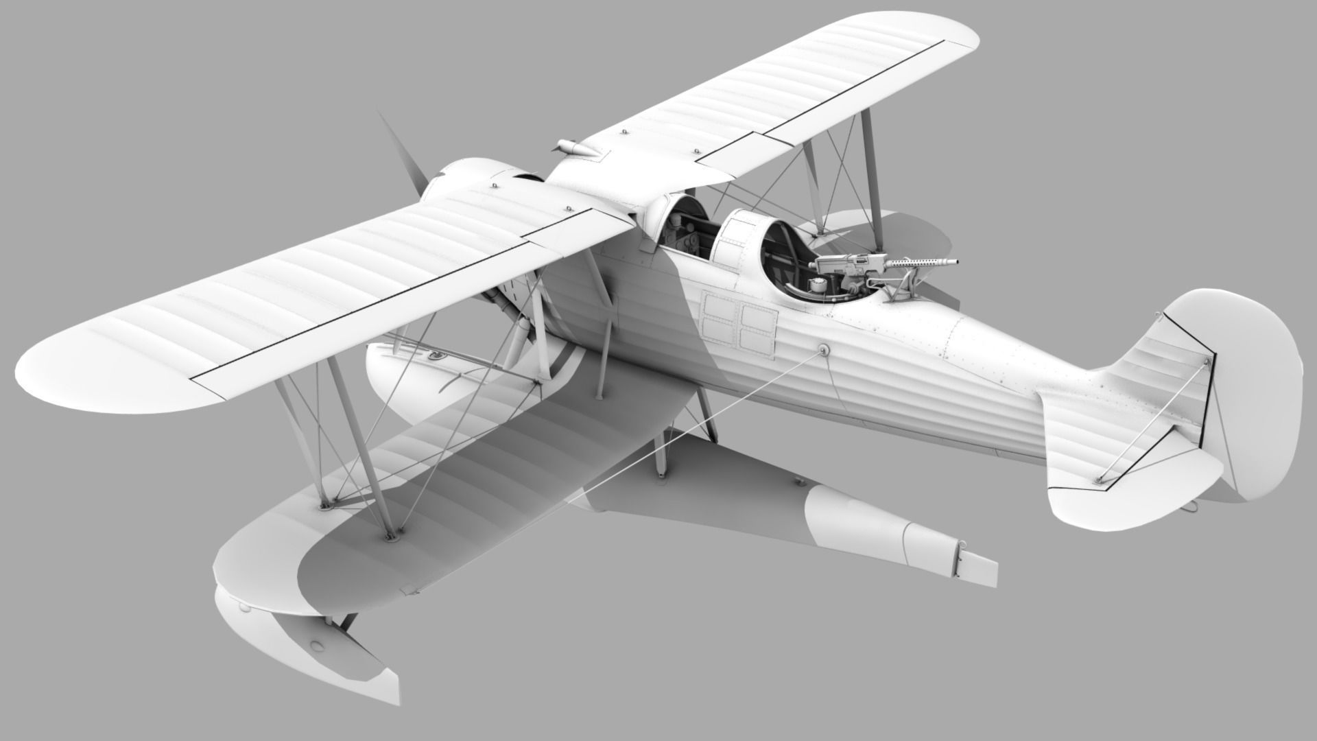 RO43 Spanish Air Force Low-poly 3D model_18