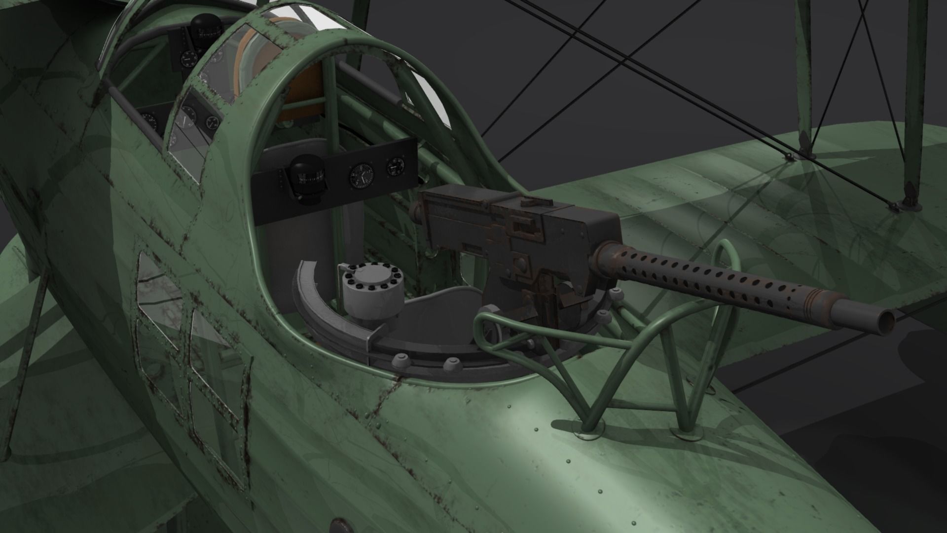 RO43 Spanish Air Force Low-poly 3D model_14