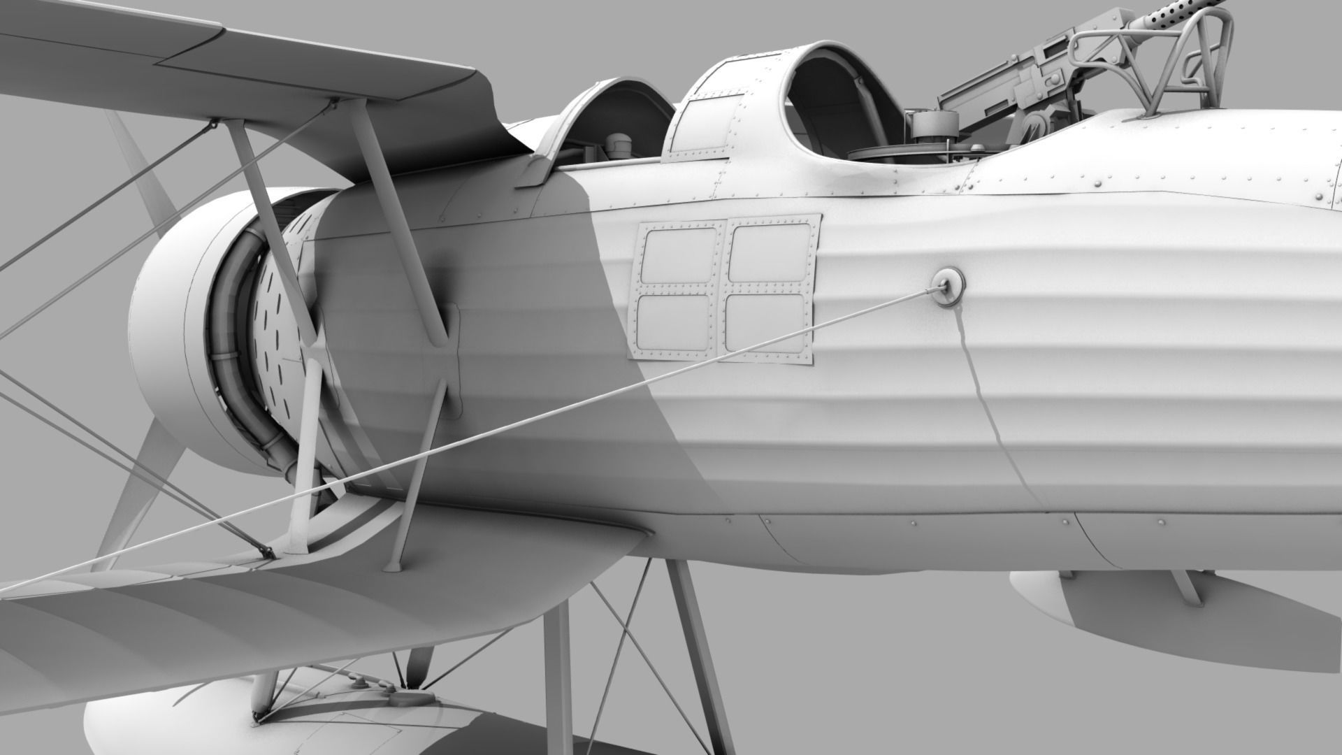 RO43 Spanish Air Force Low-poly 3D model_27