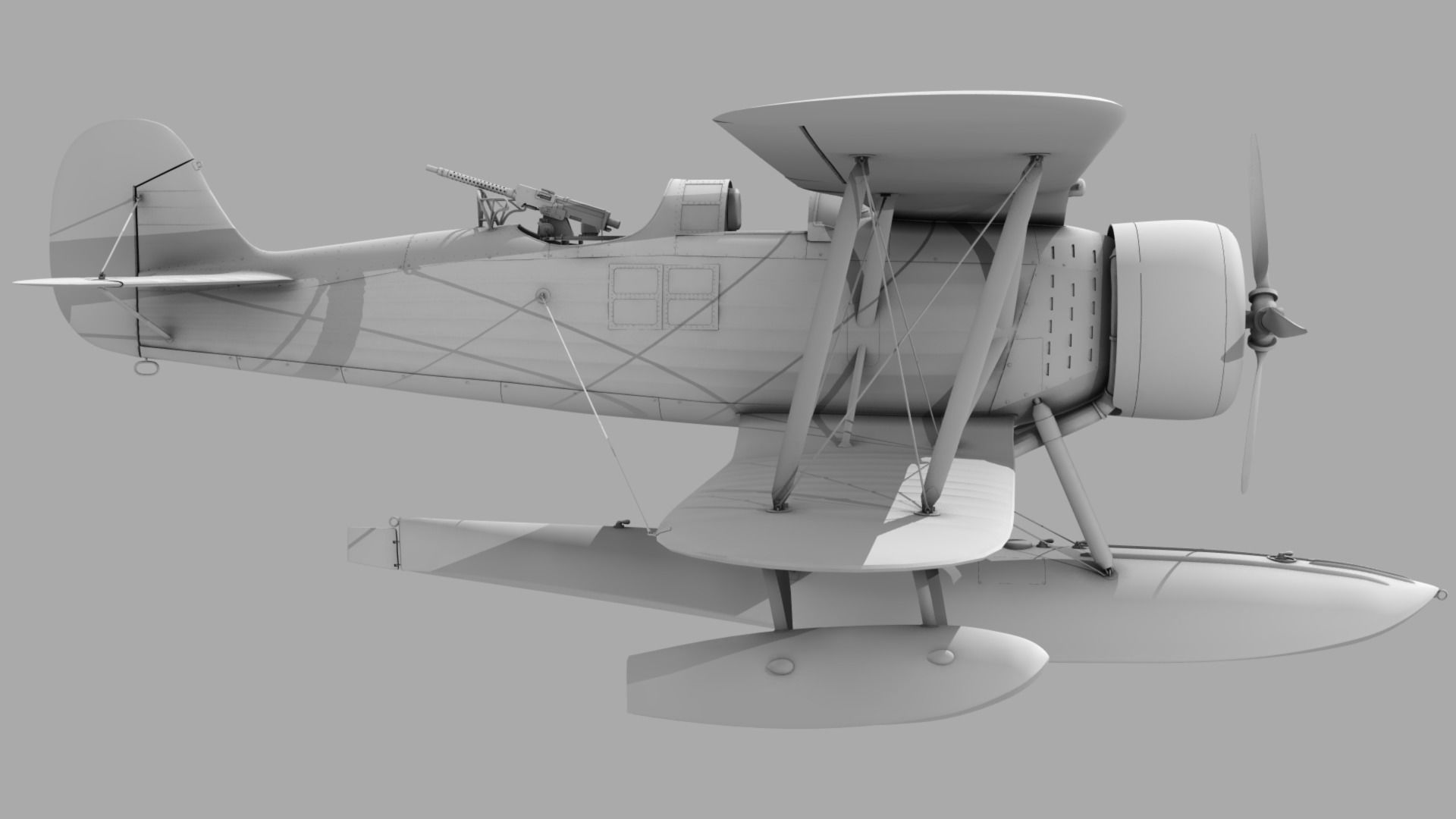 RO43 Spanish Air Force Low-poly 3D model_22