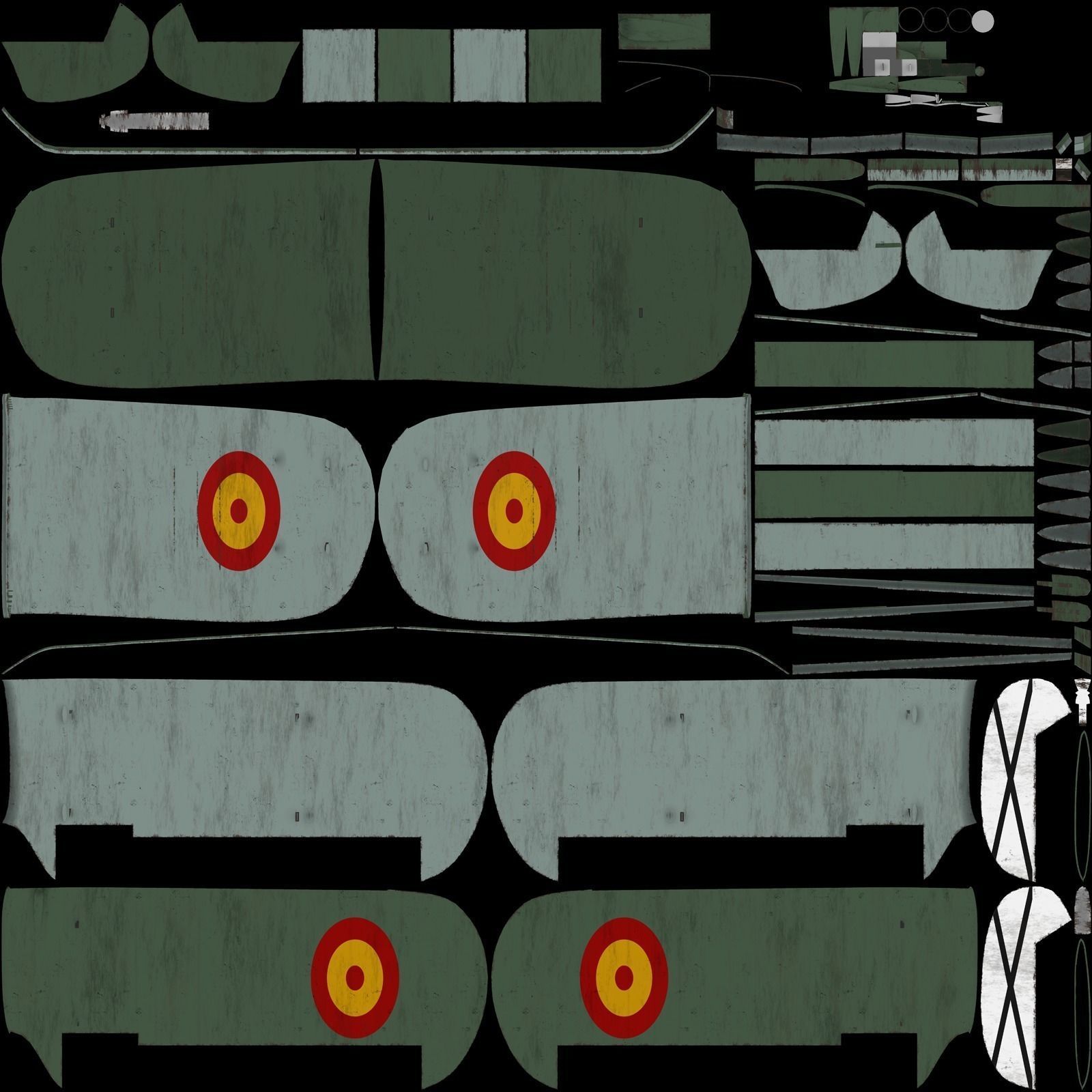 RO43 Spanish Air Force Low-poly 3D model_39