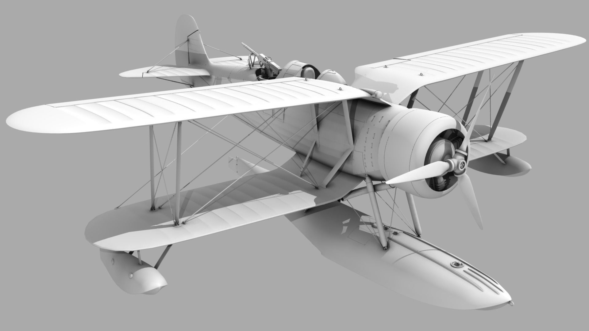RO43 Spanish Air Force Low-poly 3D model_20