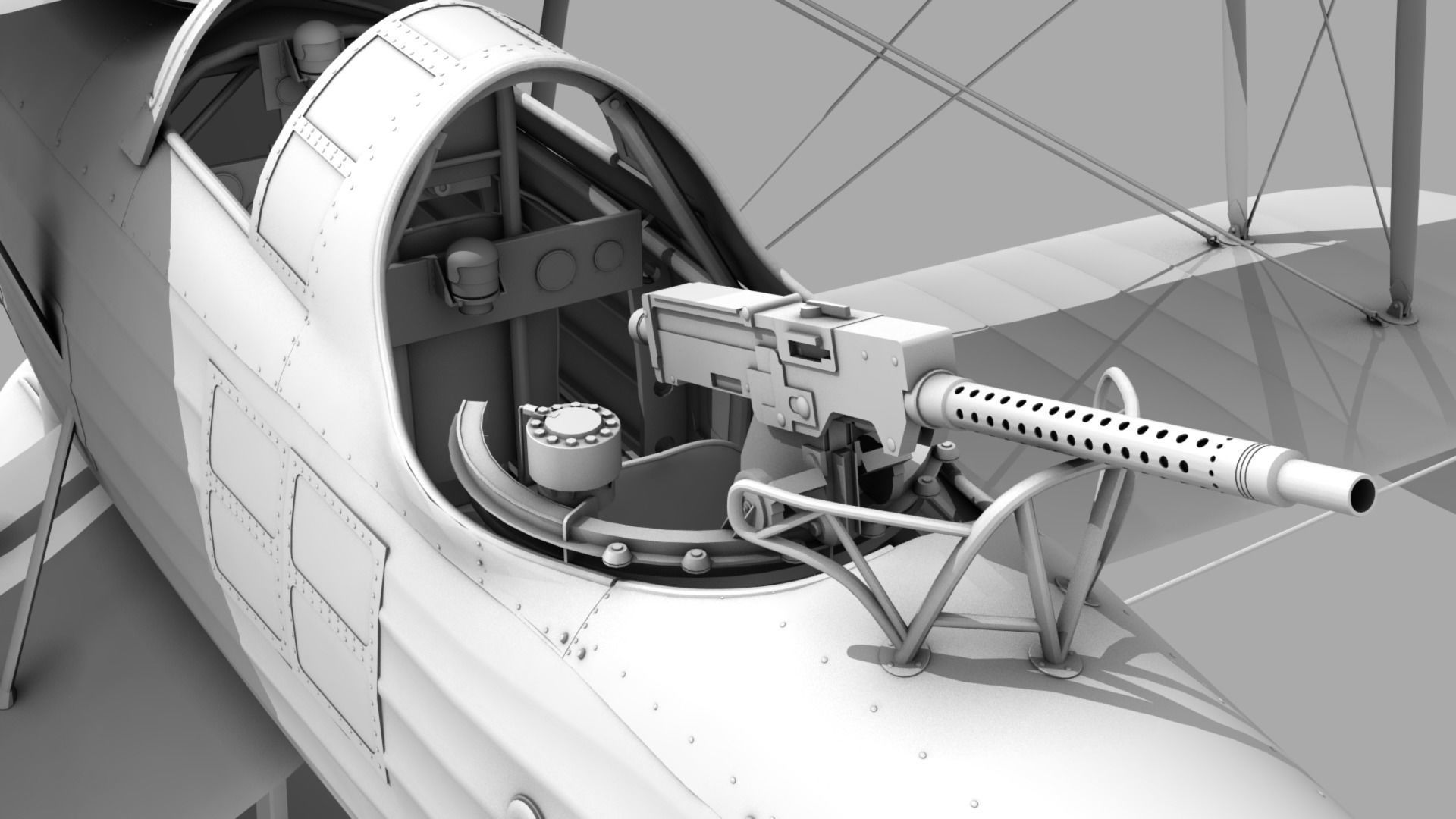 RO43 Spanish Air Force Low-poly 3D model_30