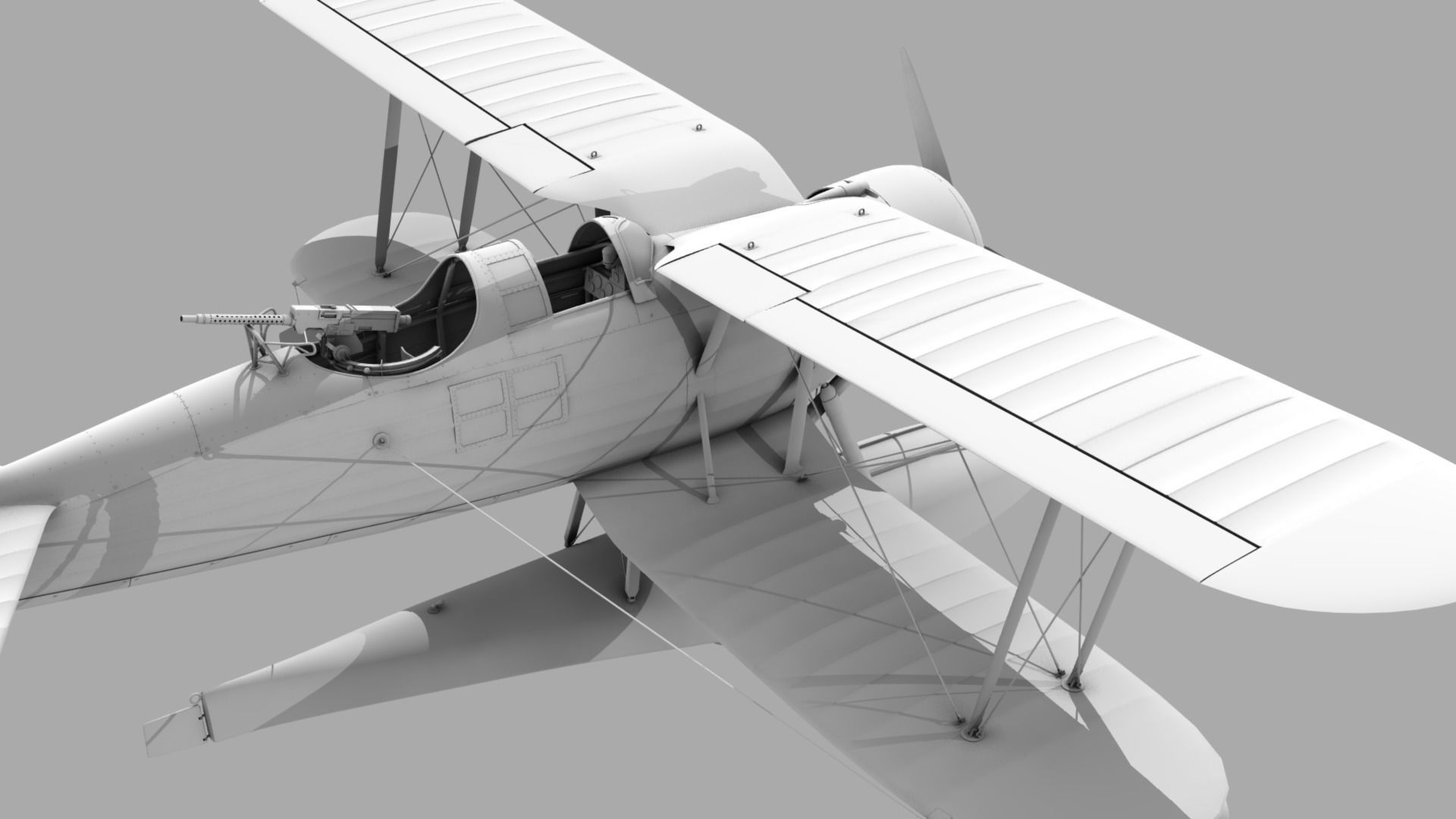 RO43 Spanish Air Force Low-poly 3D model_19