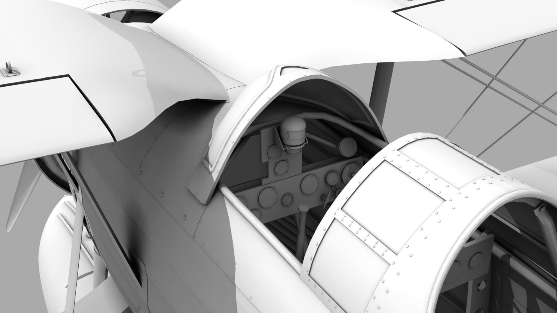 RO43 Spanish Air Force Low-poly 3D model_29