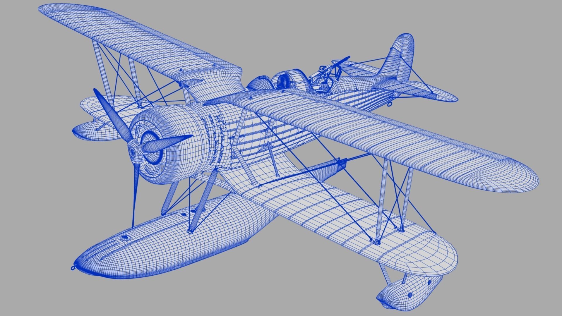 RO43 Spanish Air Force Low-poly 3D model_36