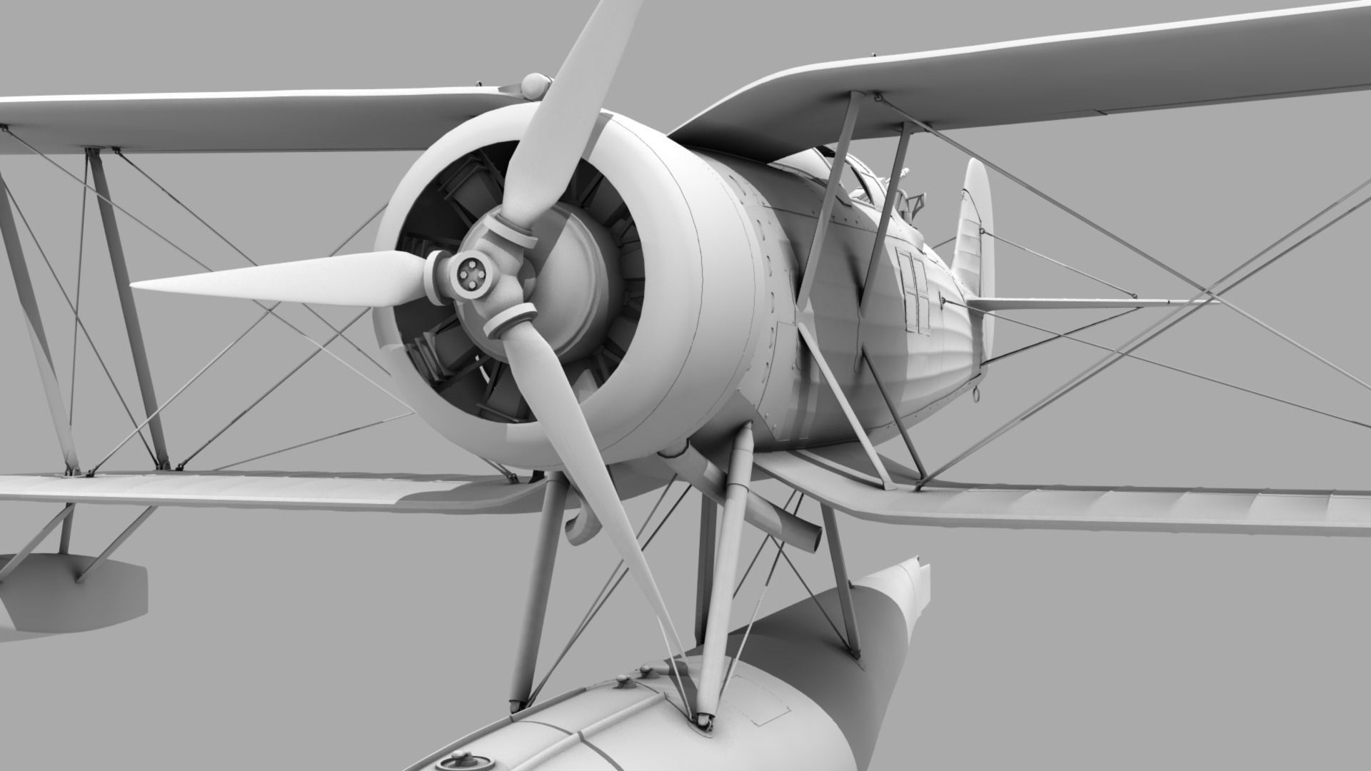 RO43 Spanish Air Force Low-poly 3D model_26