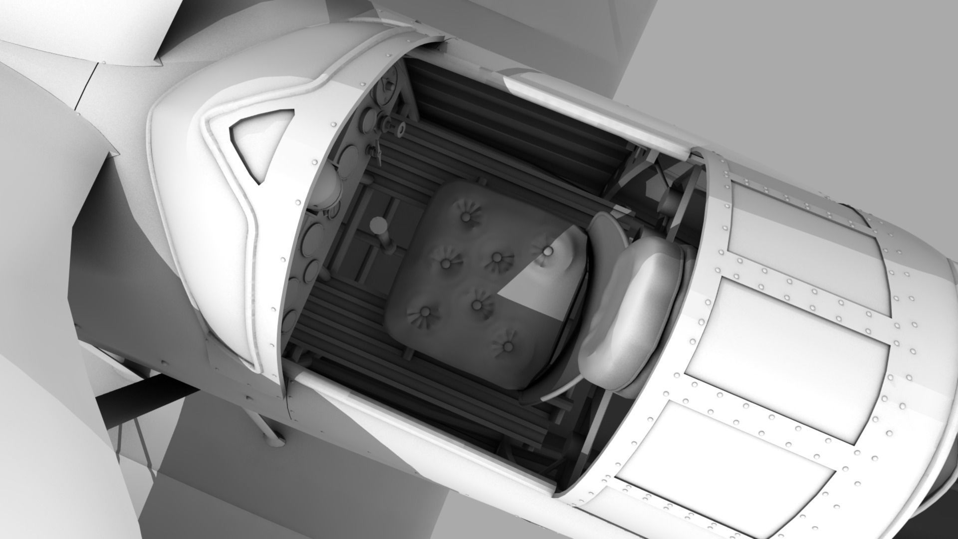 RO43 Spanish Air Force Low-poly 3D model_31