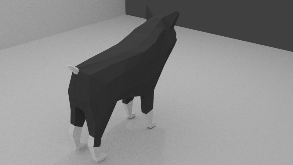 Dog LOWPOLY Low-poly 3D model_2