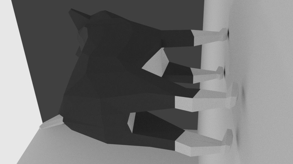 Dog LOWPOLY Low-poly 3D model_1