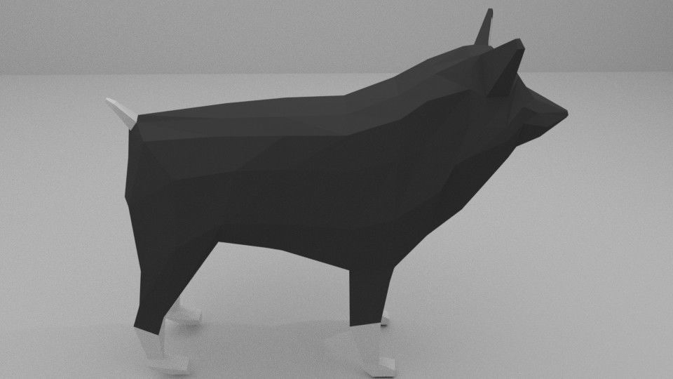 Dog LOWPOLY Low-poly 3D model_3