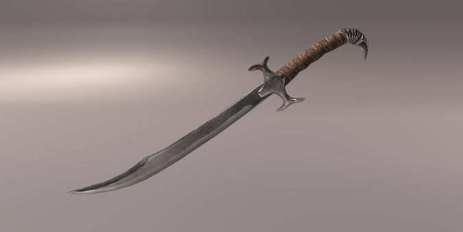 Scimitar Low-poly 3D model