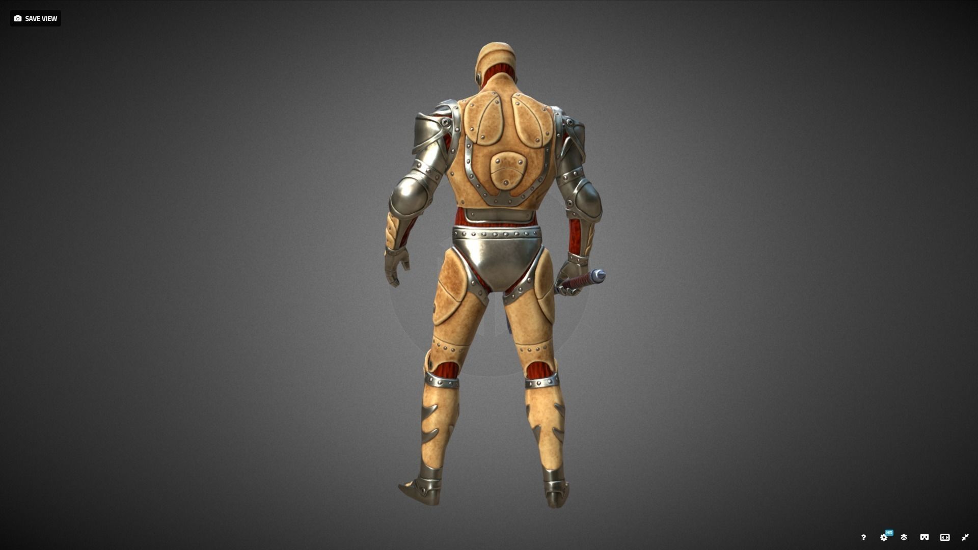 Golem Guardian Low-poly 3D model_15
