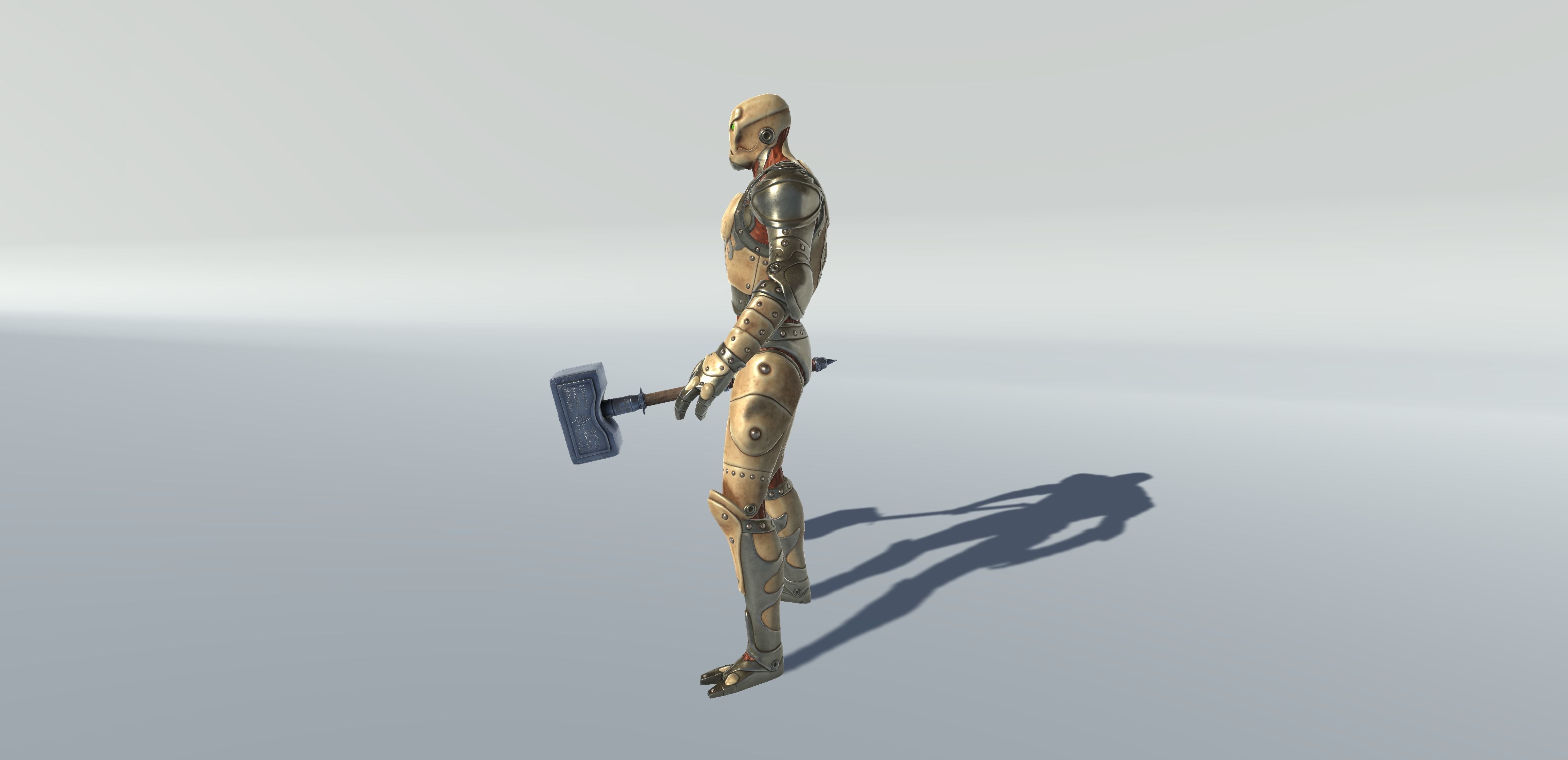 Golem Guardian Low-poly 3D model_4