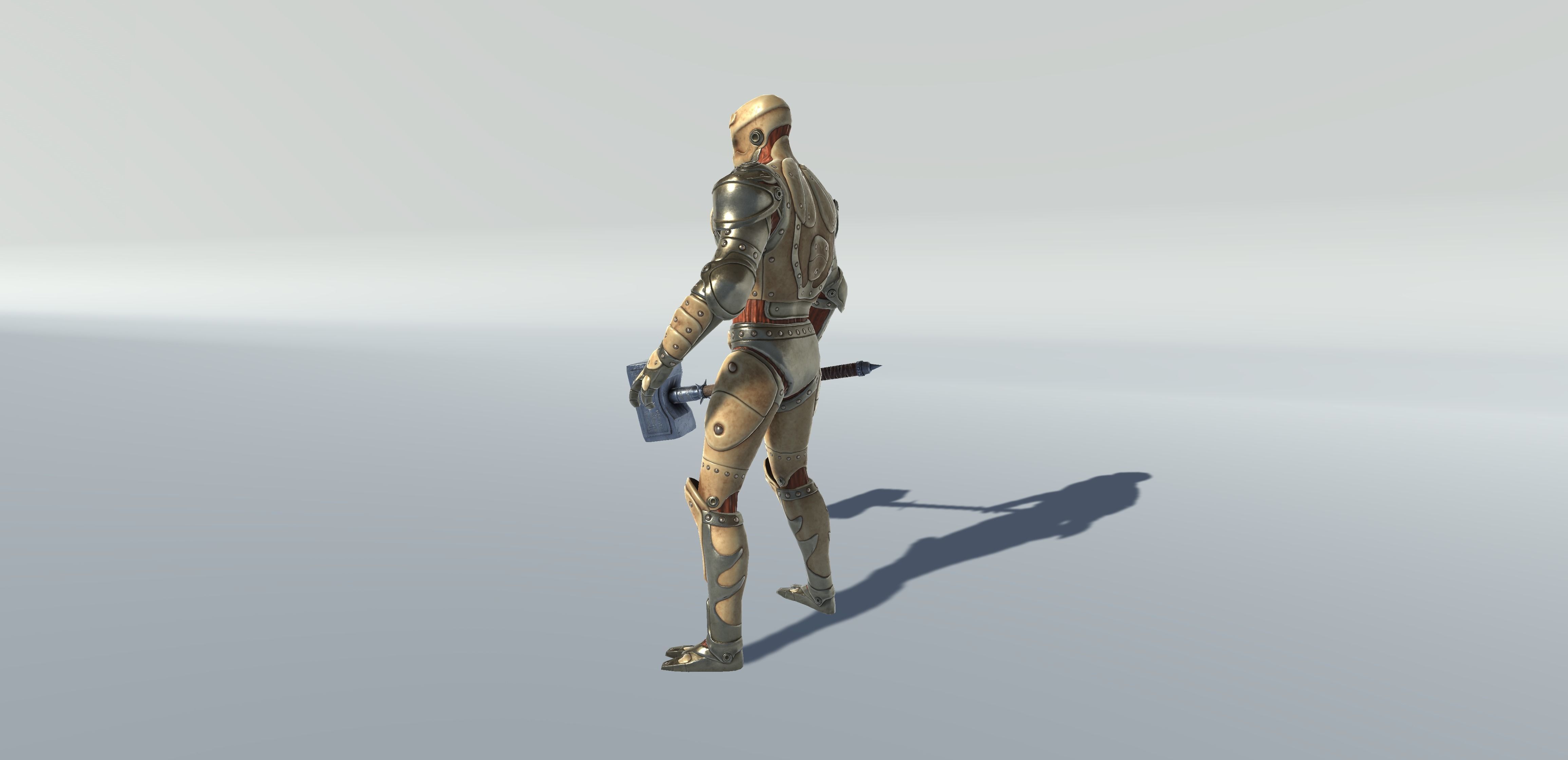 Golem Guardian Low-poly 3D model_5