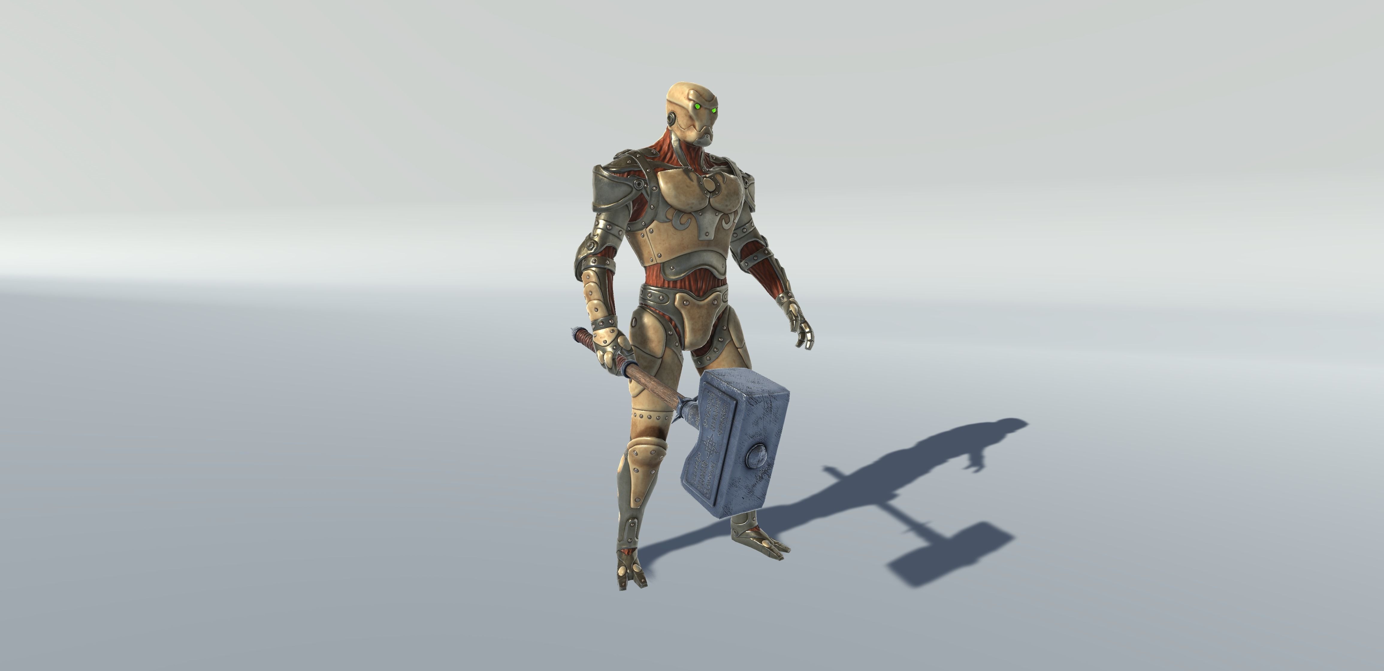 Golem Guardian Low-poly 3D model_12