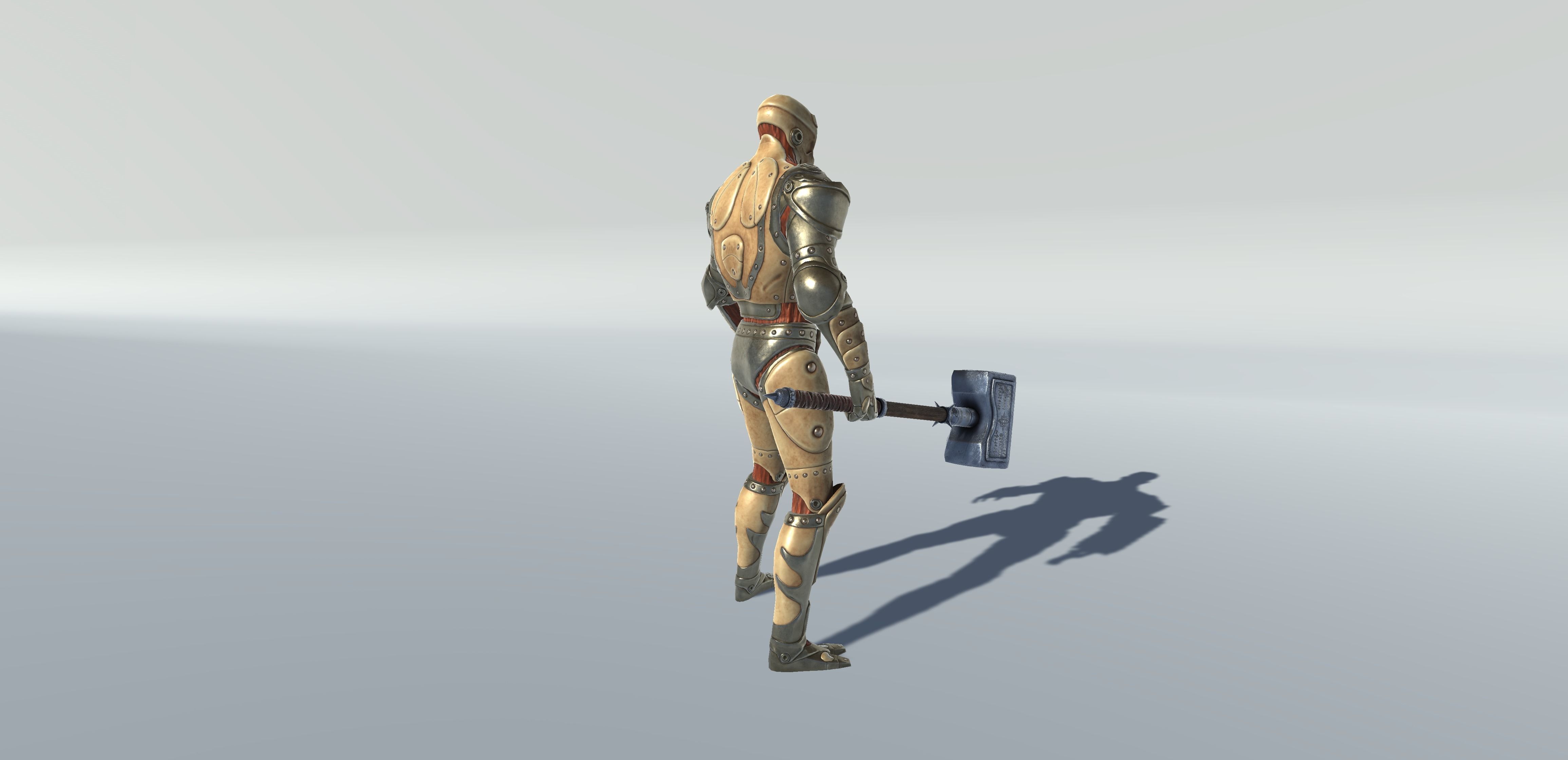 Golem Guardian Low-poly 3D model_9