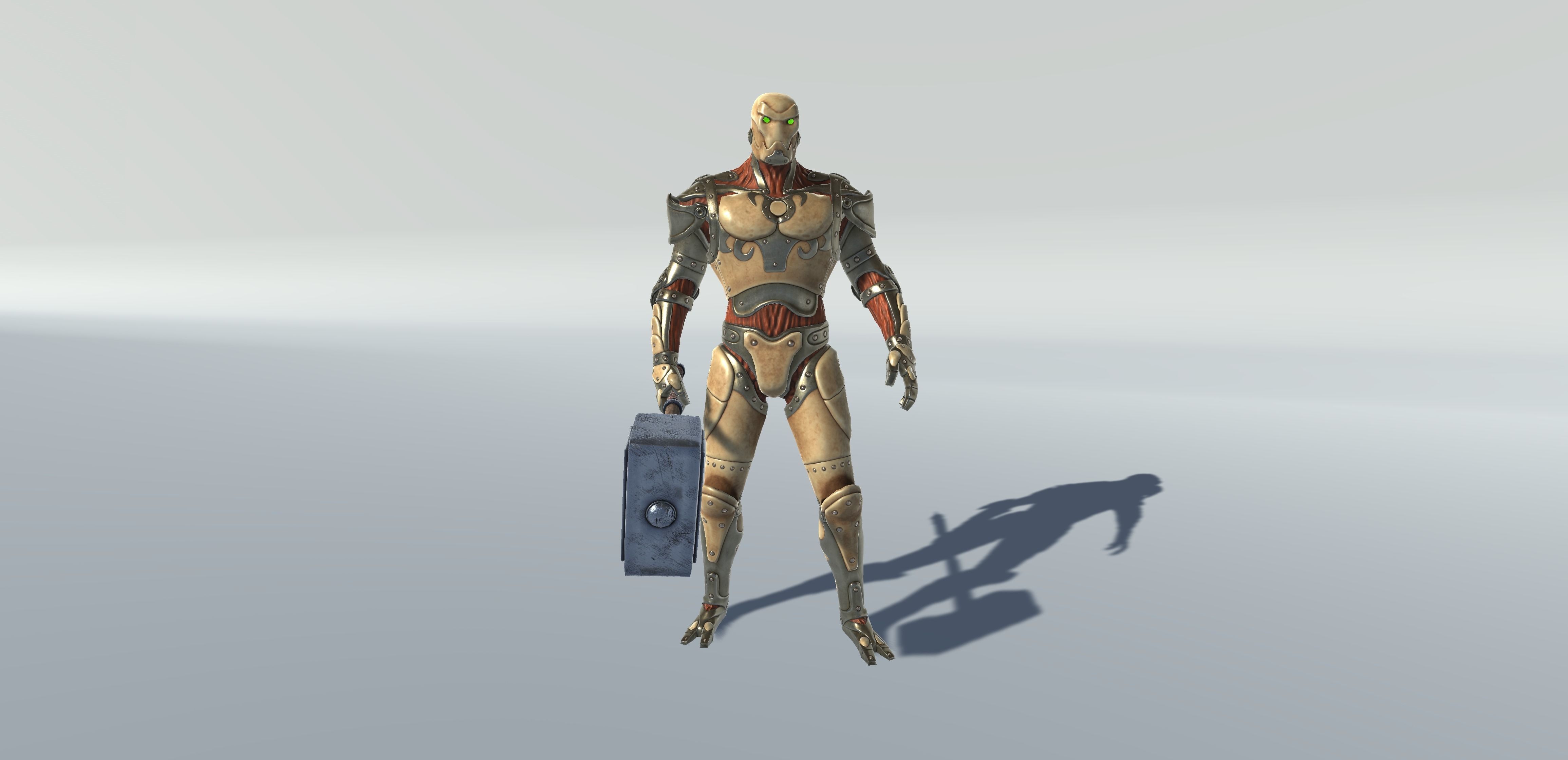 Golem Guardian Low-poly 3D model_13