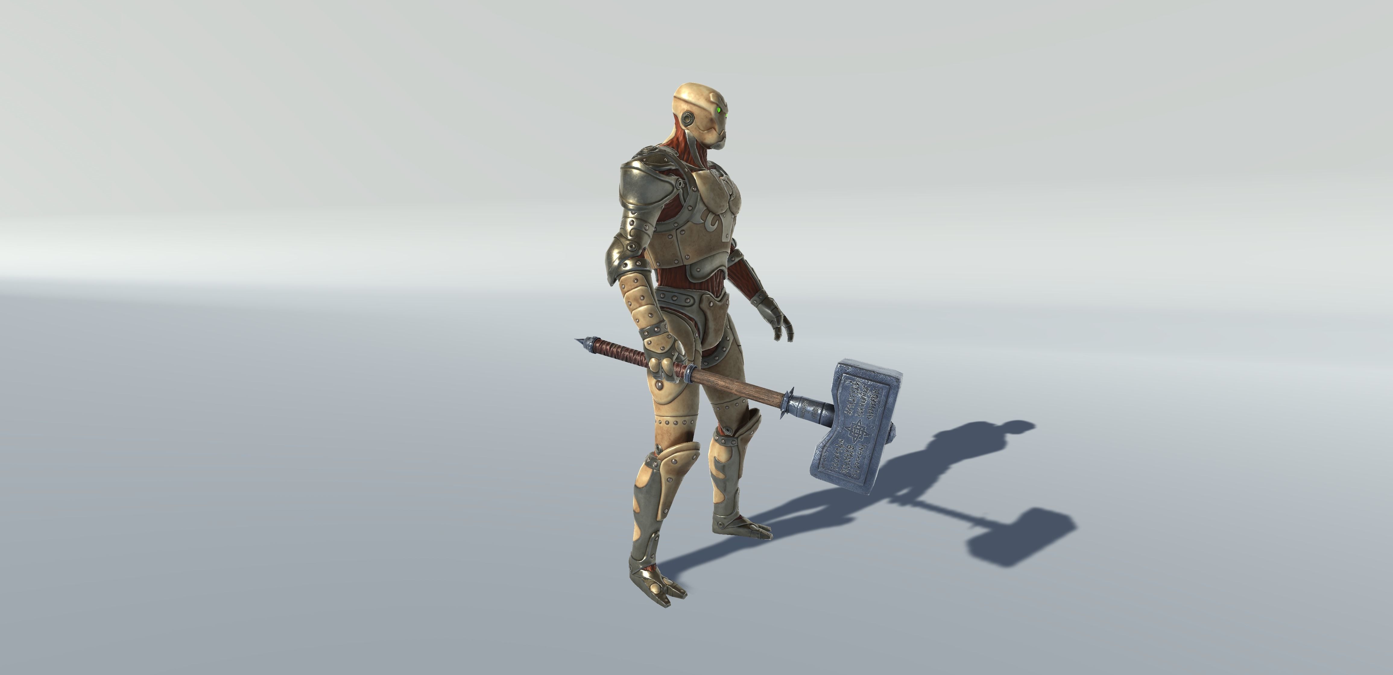 Golem Guardian Low-poly 3D model_11