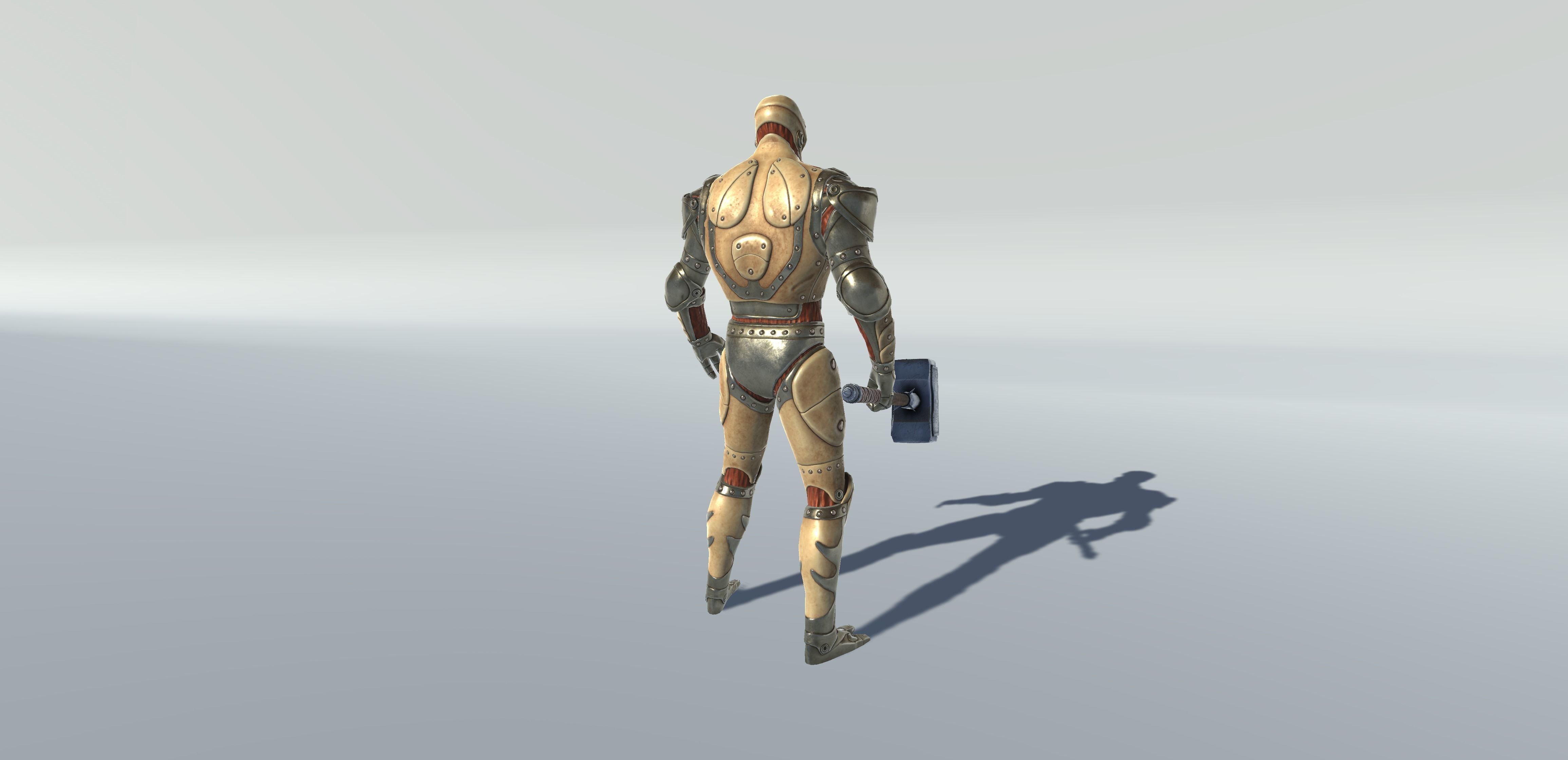 Golem Guardian Low-poly 3D model_8