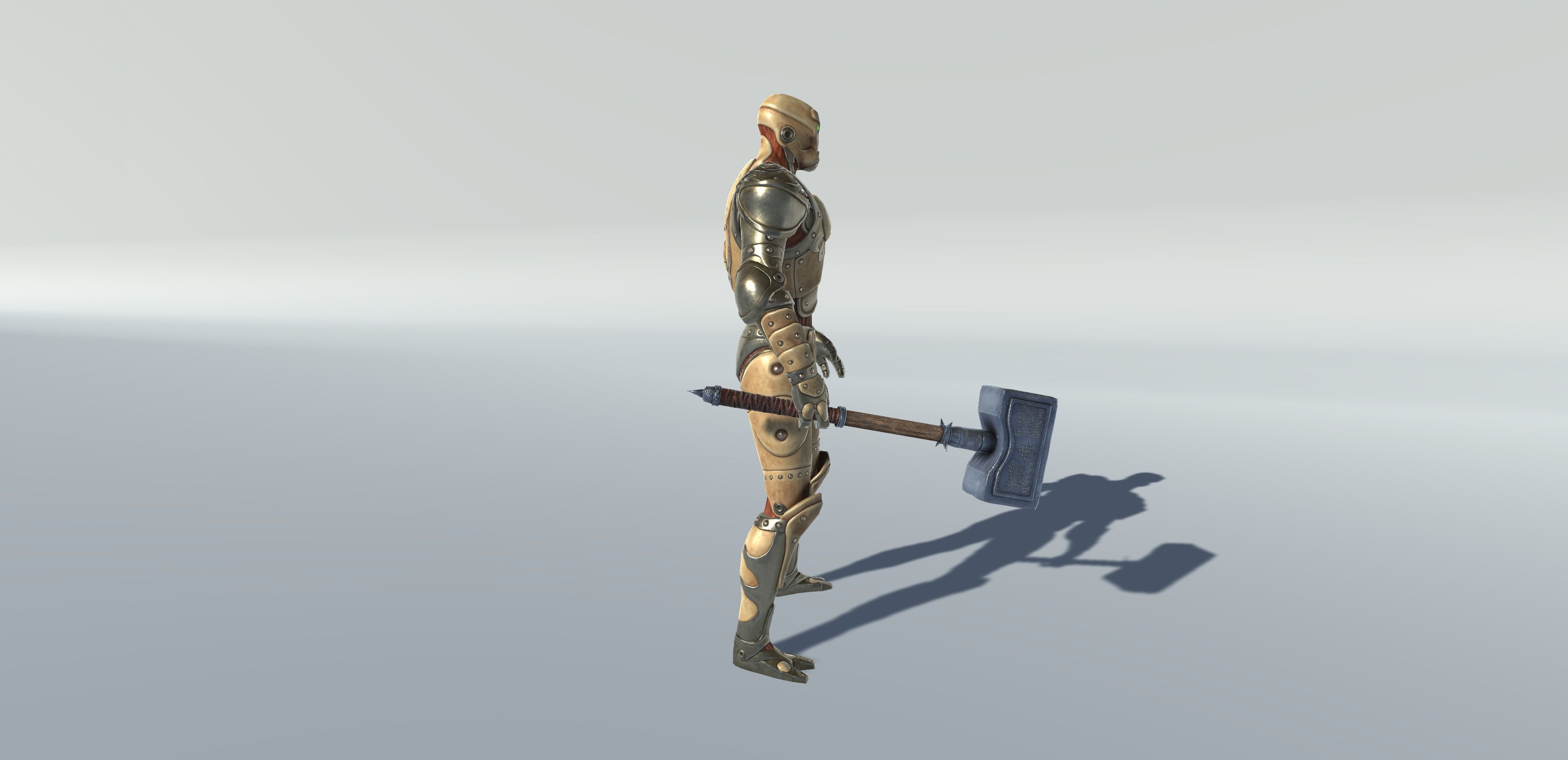 Golem Guardian Low-poly 3D model_10
