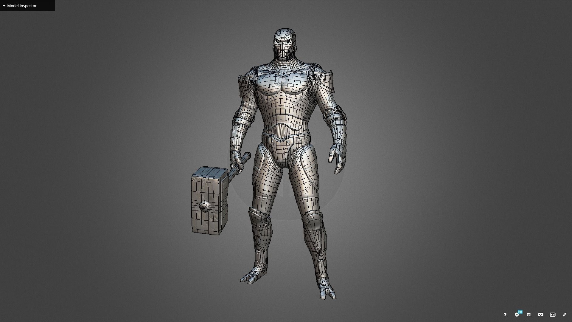 Golem Guardian Low-poly 3D model_16