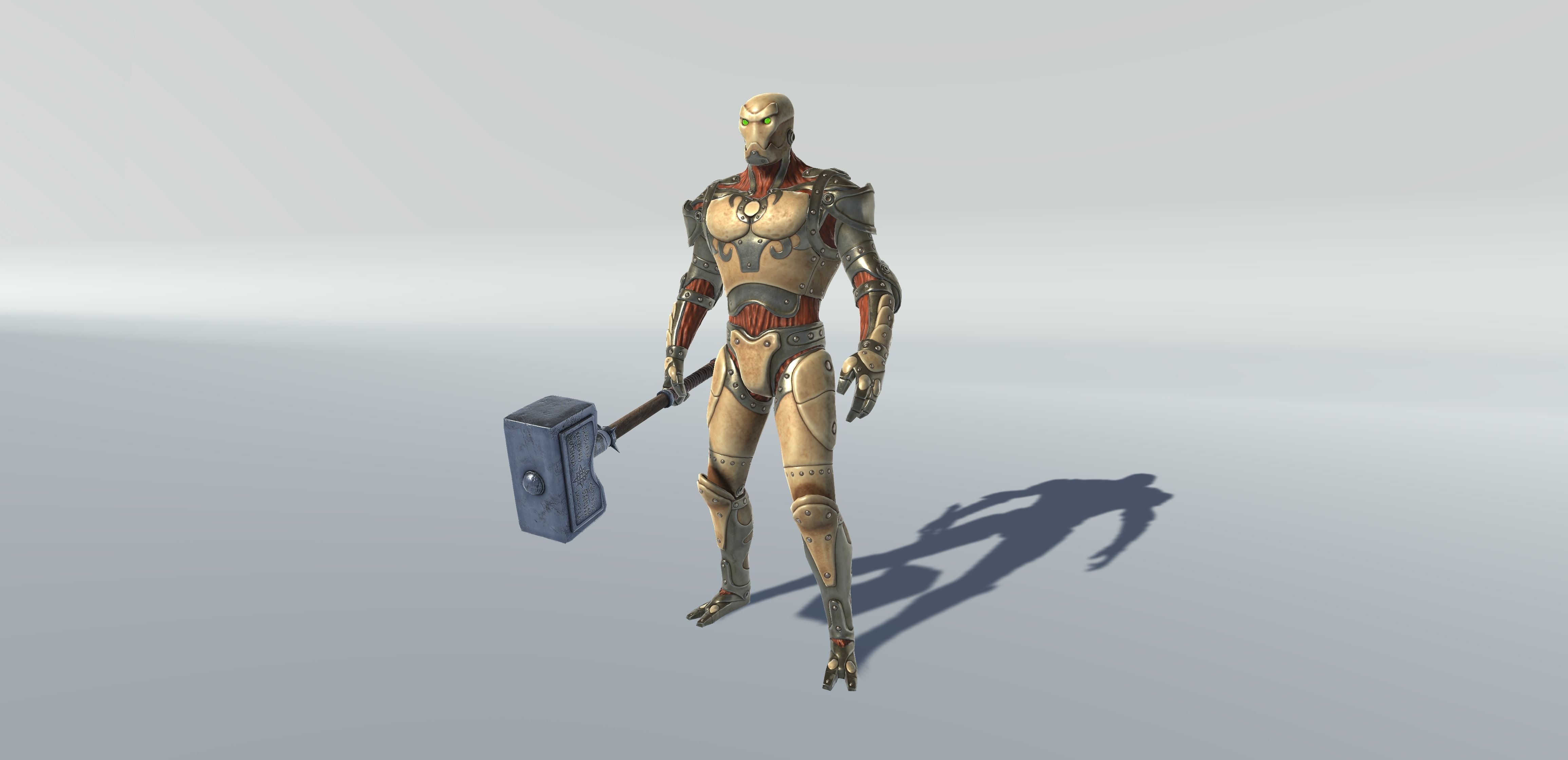 Golem Guardian Low-poly 3D model_2