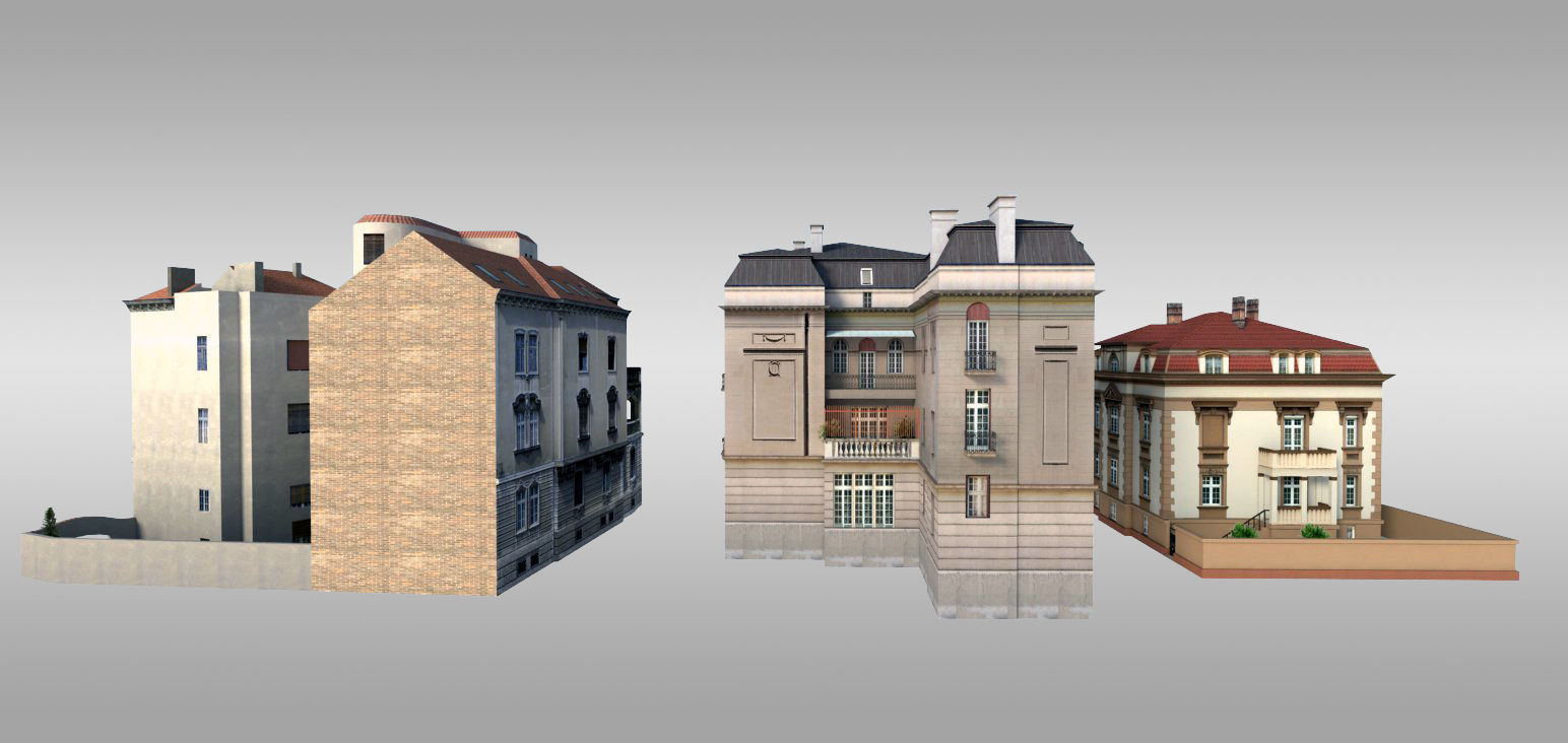 City Villas Pack Low-poly 3D model_1