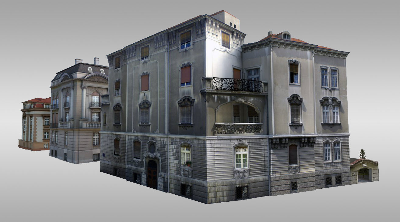 City Villas Pack Low-poly 3D model_5