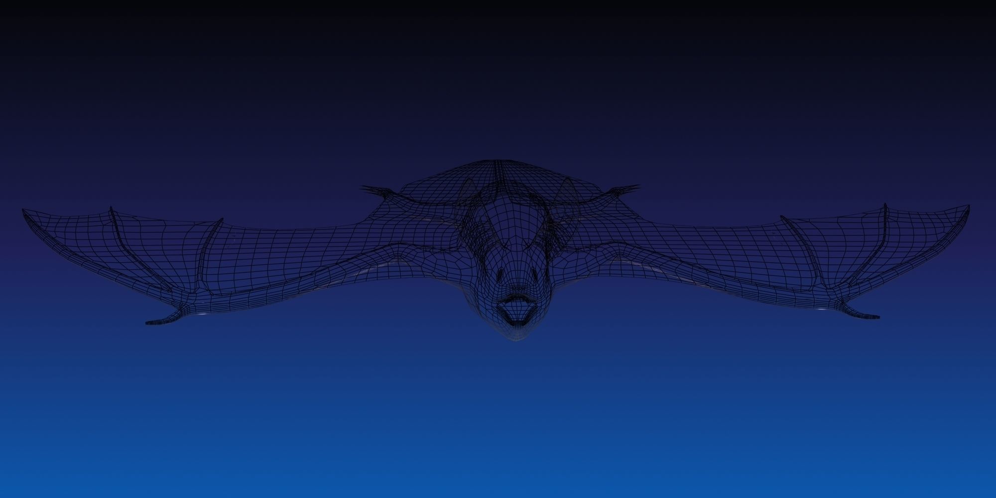 3D Bat model flying 3D model_11
