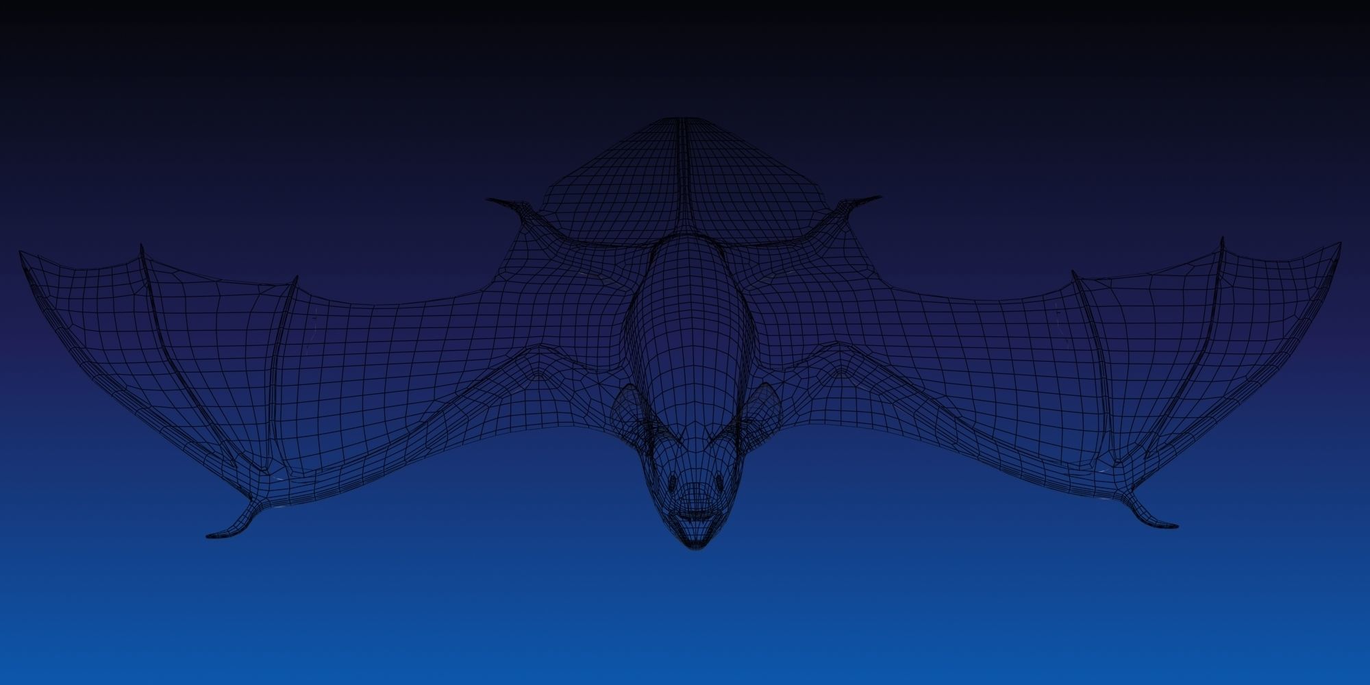 3D Bat model flying 3D model_7