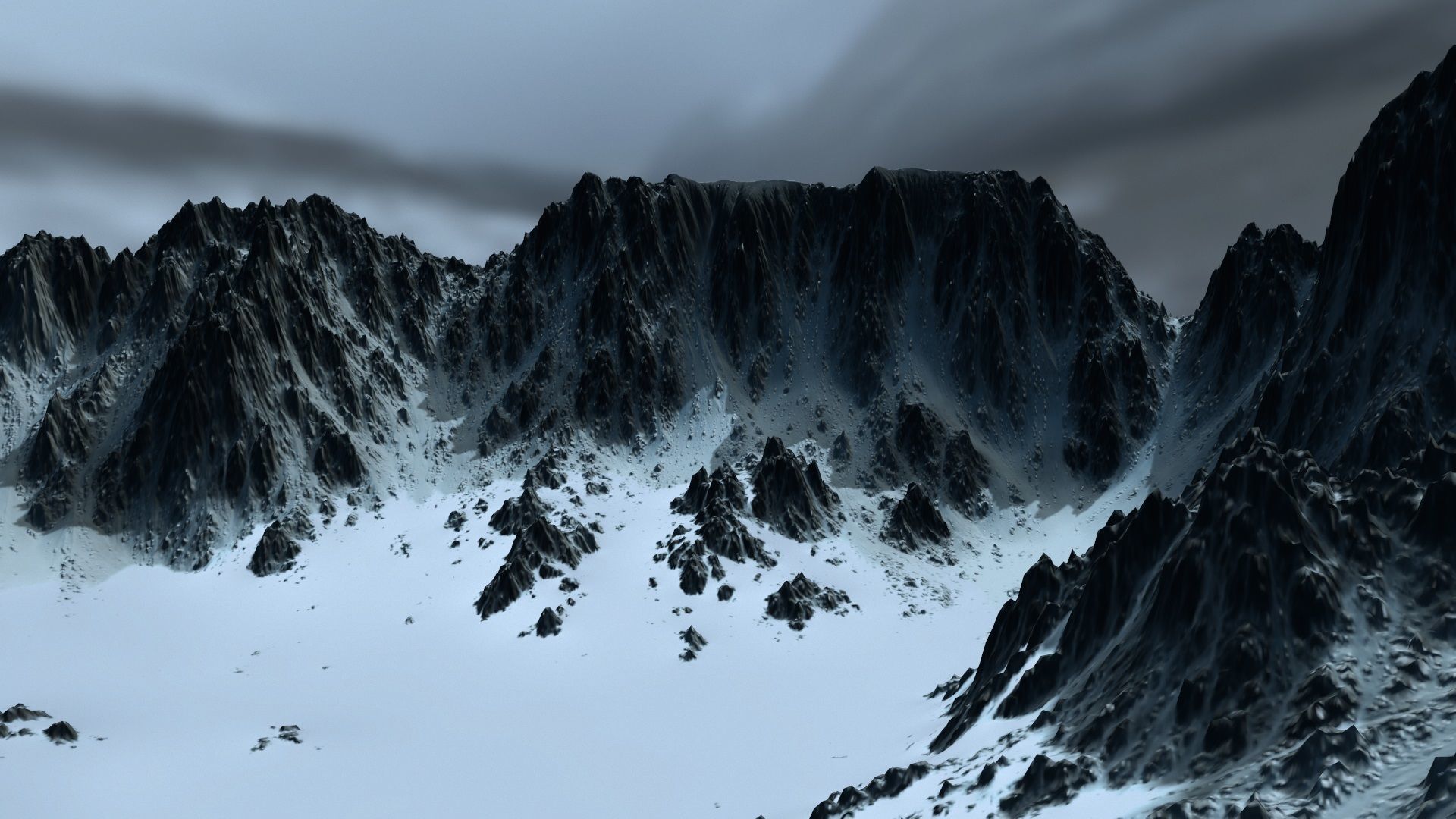 snow crater 4 Low-poly 3D model_19