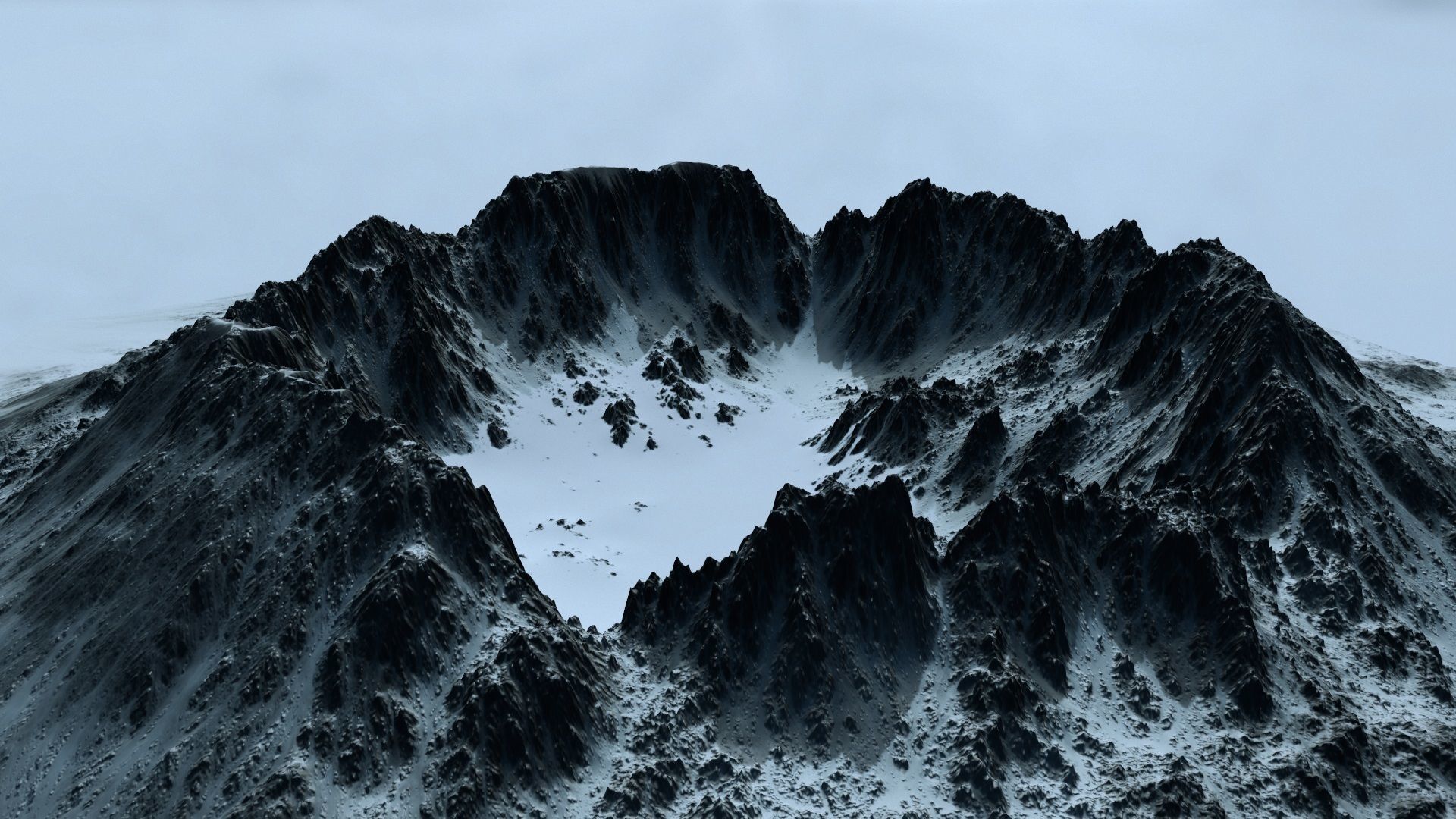 snow crater 4 Low-poly 3D model_18