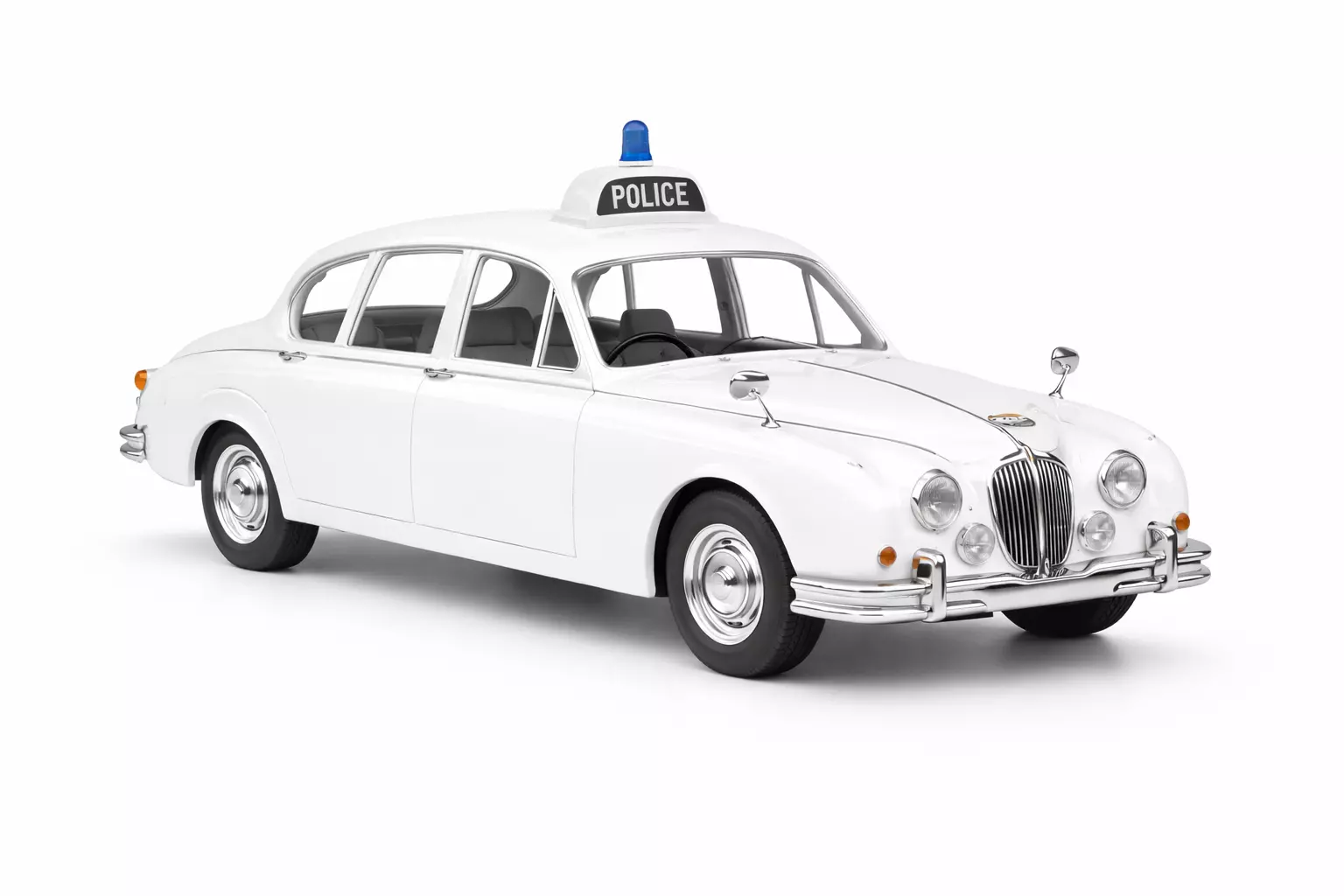 1960s Jaguar Police Sedan Classic Vintage Patrol Car 3D model