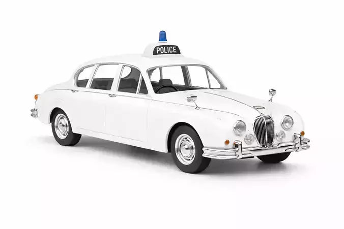 1960s Jaguar Police Sedan Classic Vintage Patrol Car