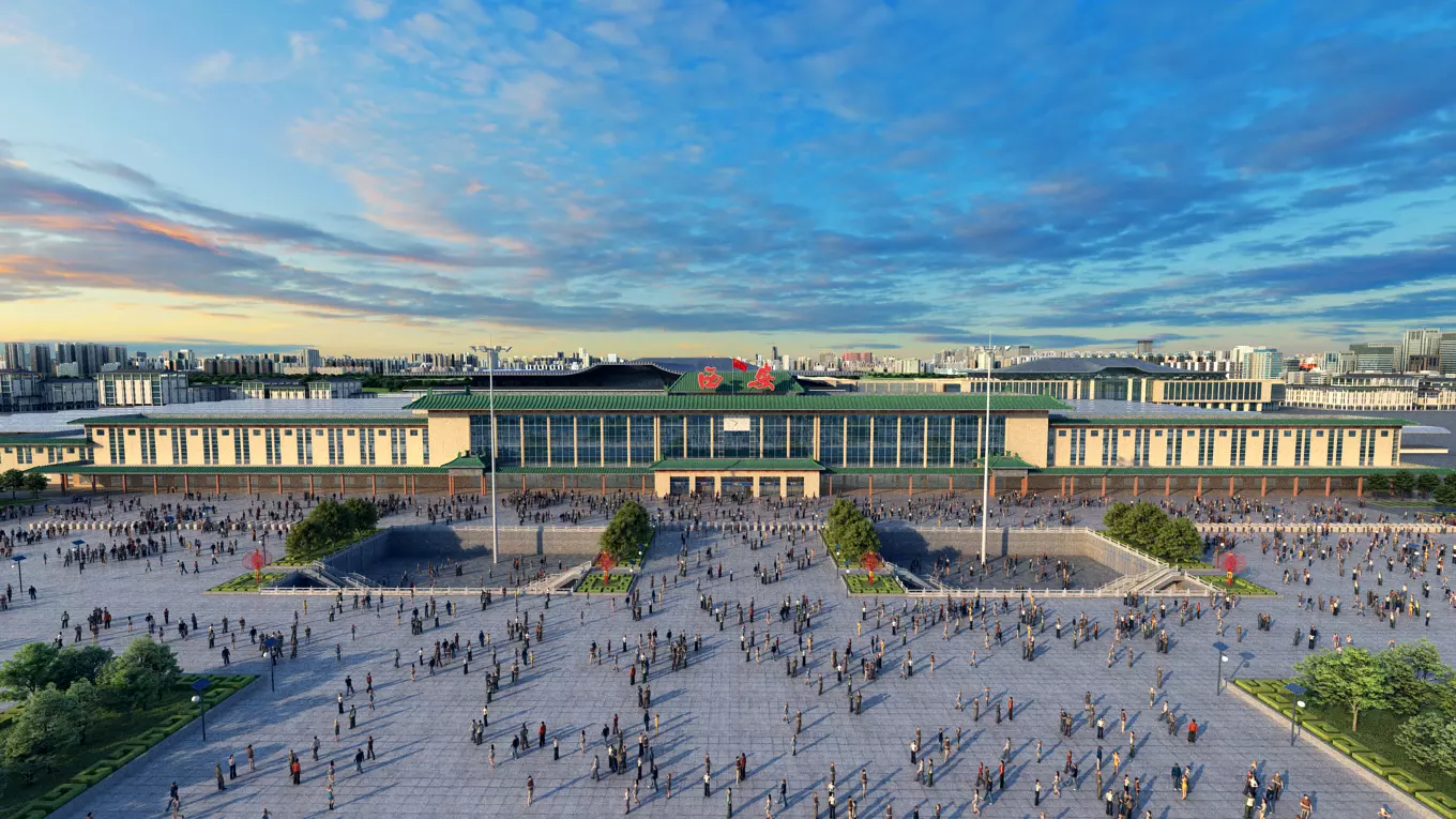 XianRailway Station XianStation 3D model