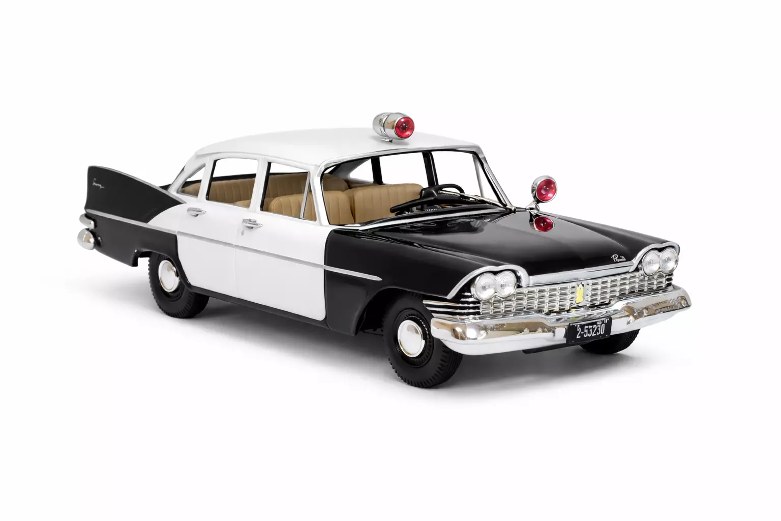 Cadillac Vintage Police Sedan Classic Patrol Car 3D model
