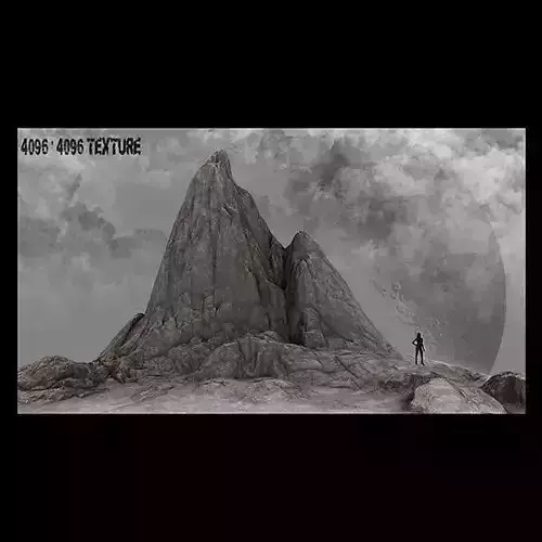 Rock mountain with person