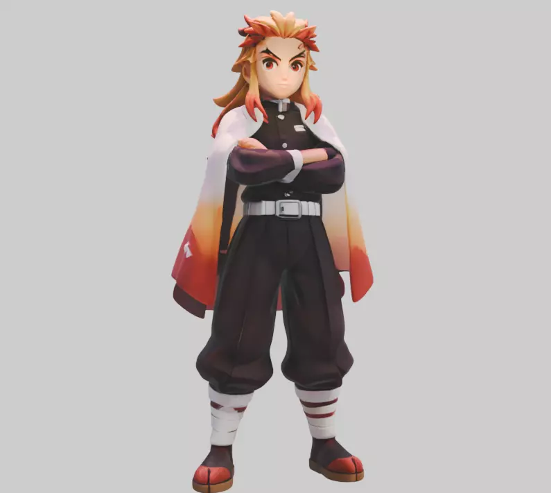 Rengoku Demon Slayer STL Anime Collectible Statue 3D print model