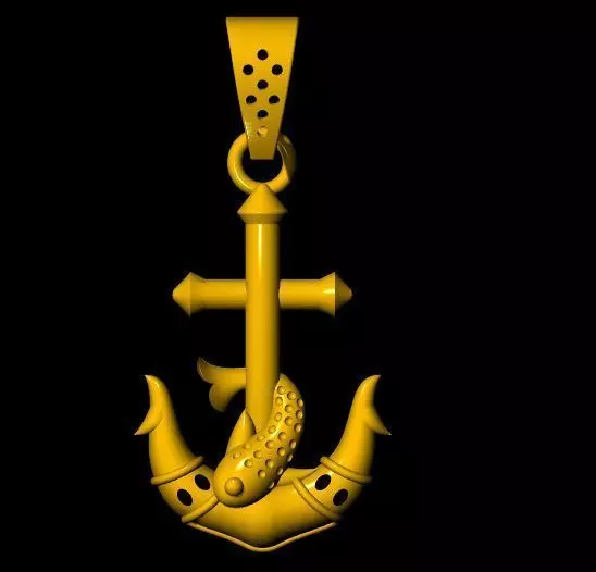 anchor pendant 3dm file 3D print model