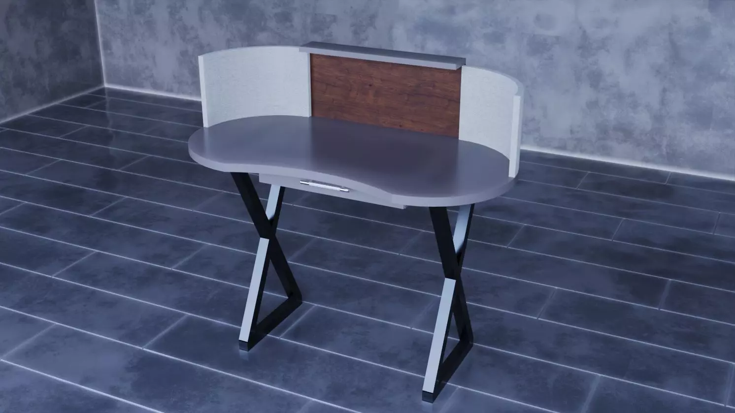 Modern Office Work Desk Table 3D model