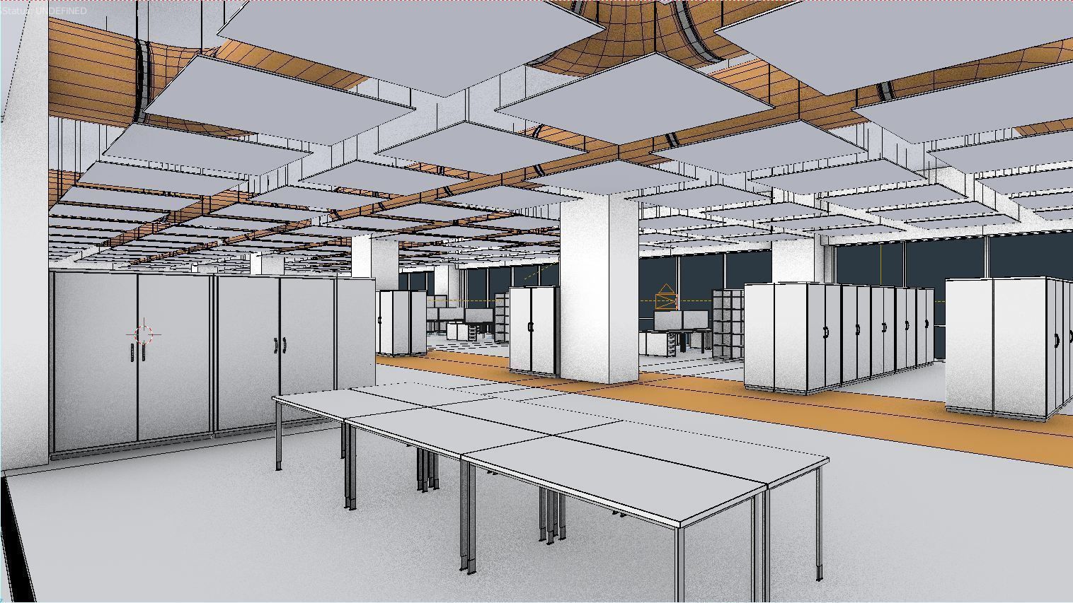 Office space 2 Low-poly 3D model_9