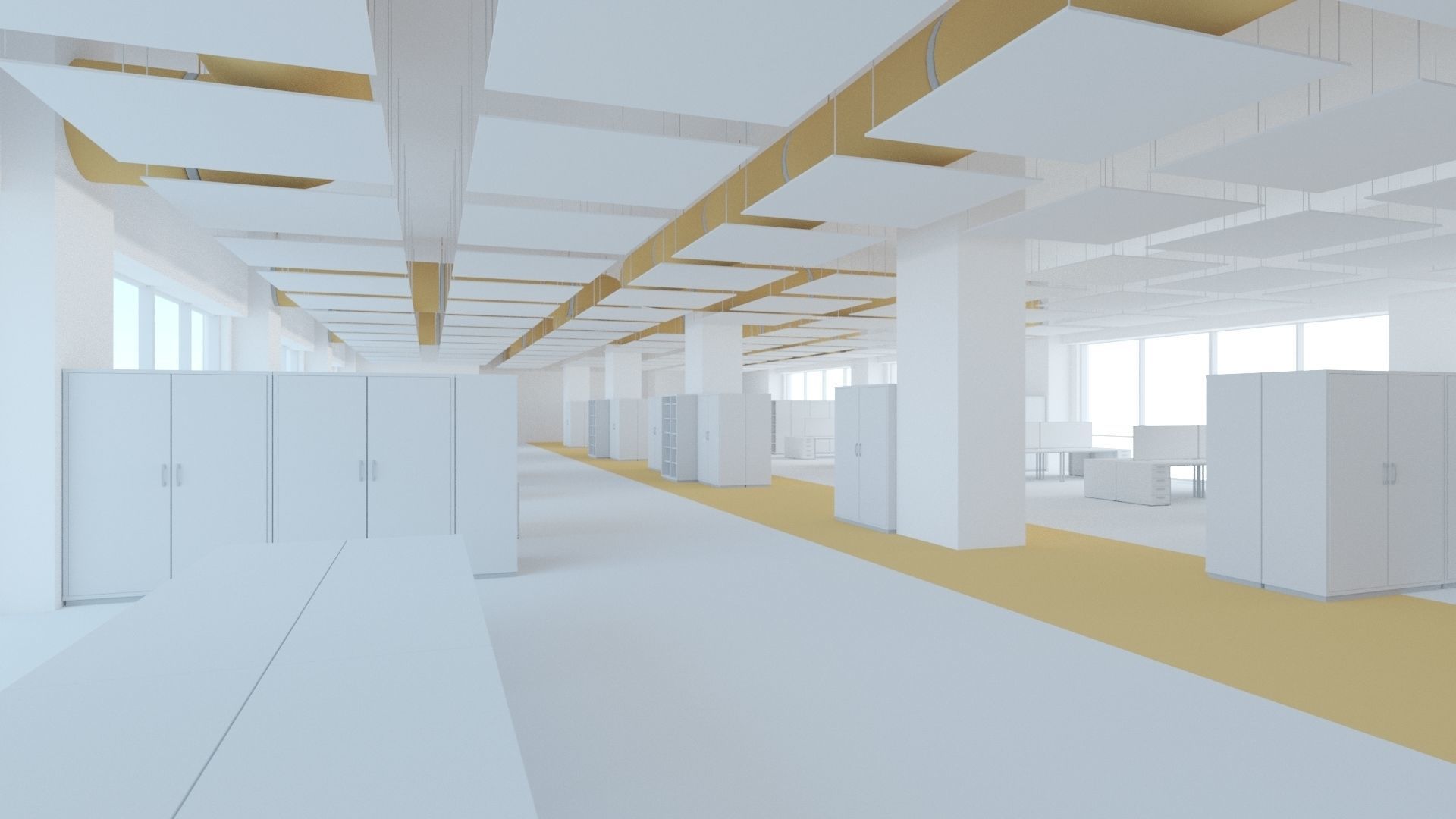 Office space 2 Low-poly 3D model_2