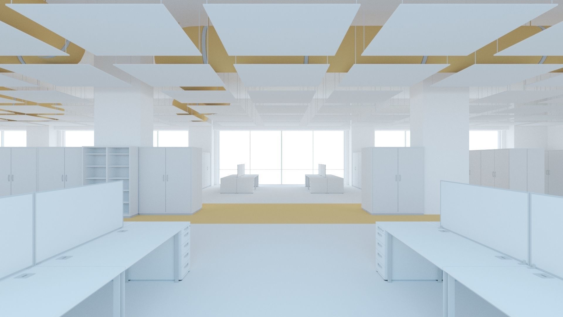 Office space 2 Low-poly 3D model_4
