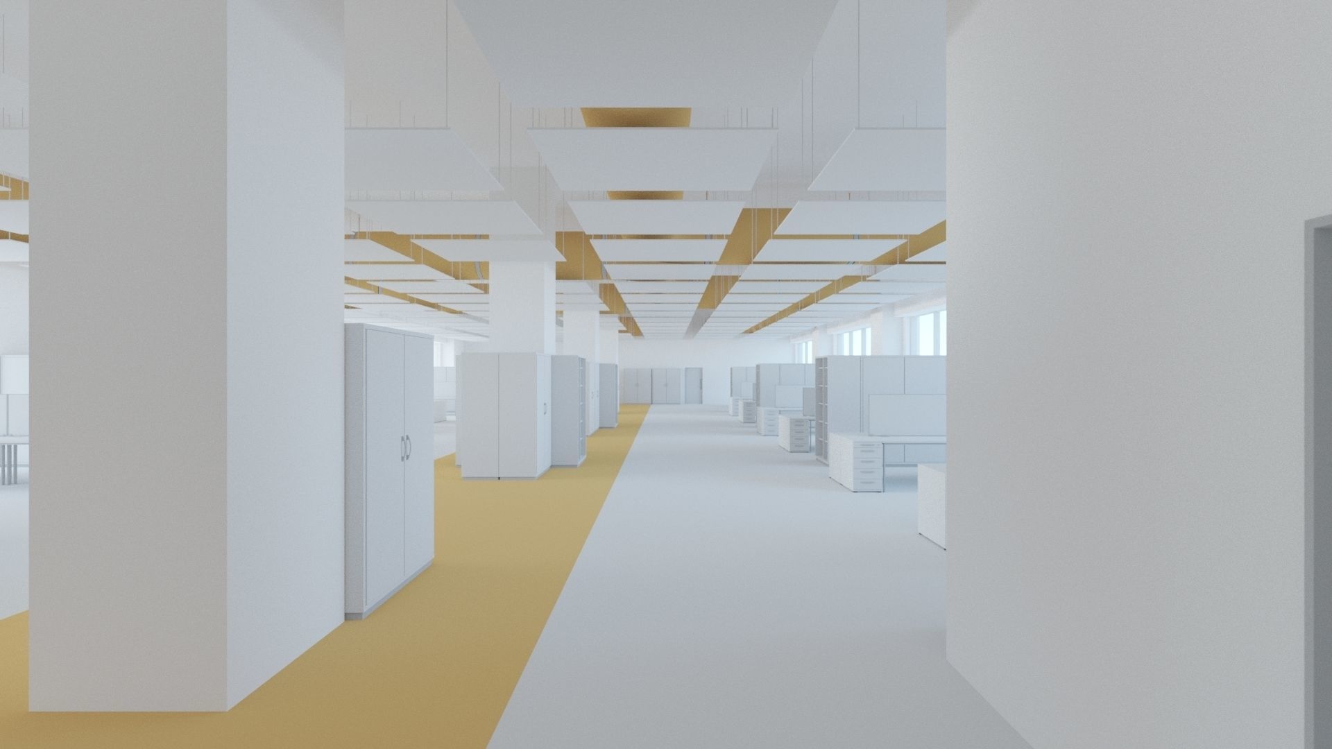 Office space 2 Low-poly 3D model_1