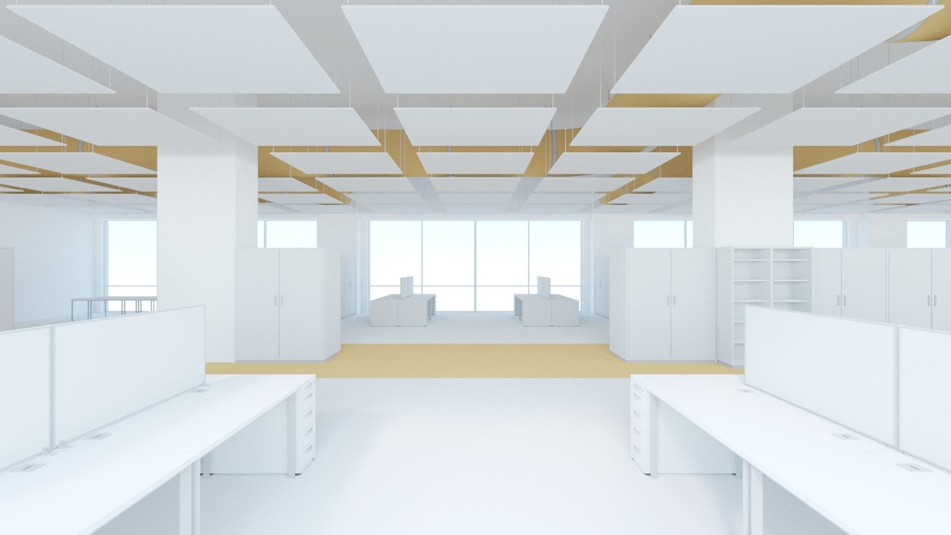 Office space 2 Low-poly 3D model_5